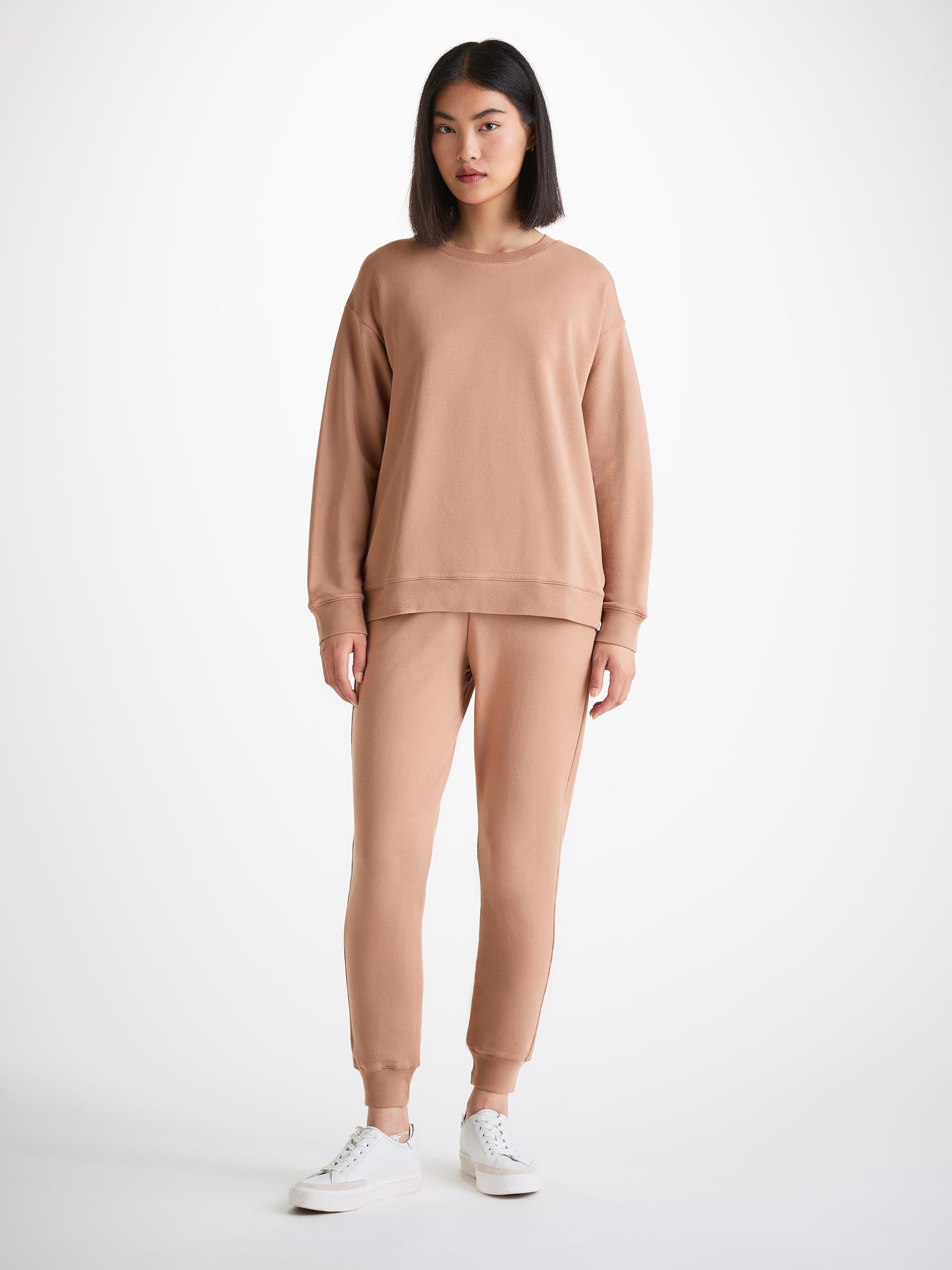 Women s Sweatshirt and Sweatpants Quinn Cotton Modal Latte