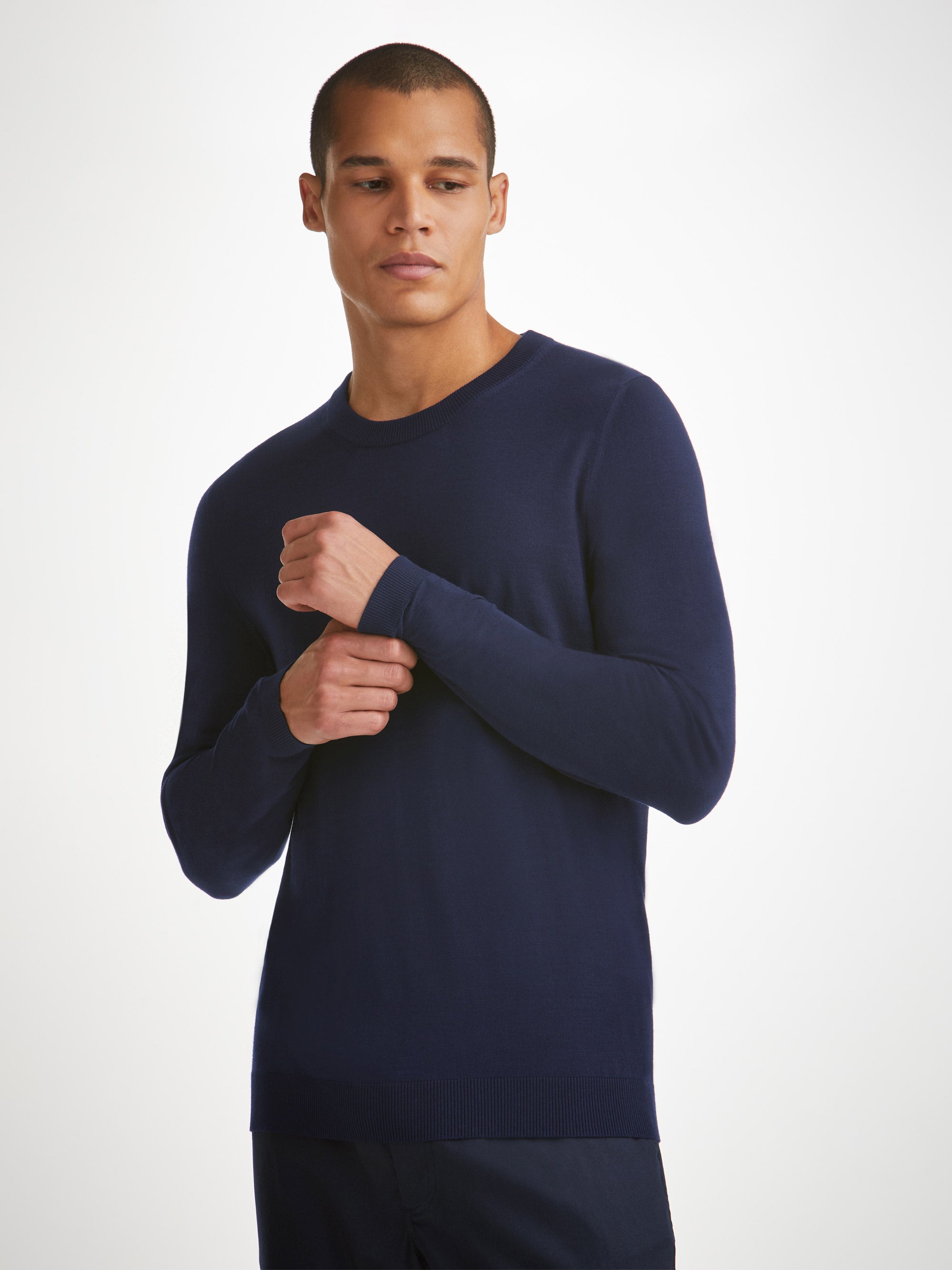 Merino wool navy on sale jumper