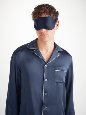 Eye Mask Bailey Silk Satin Navy