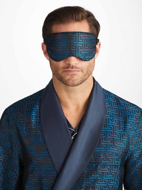 Eye Mask Verona 68 Silk Jacquard Navy