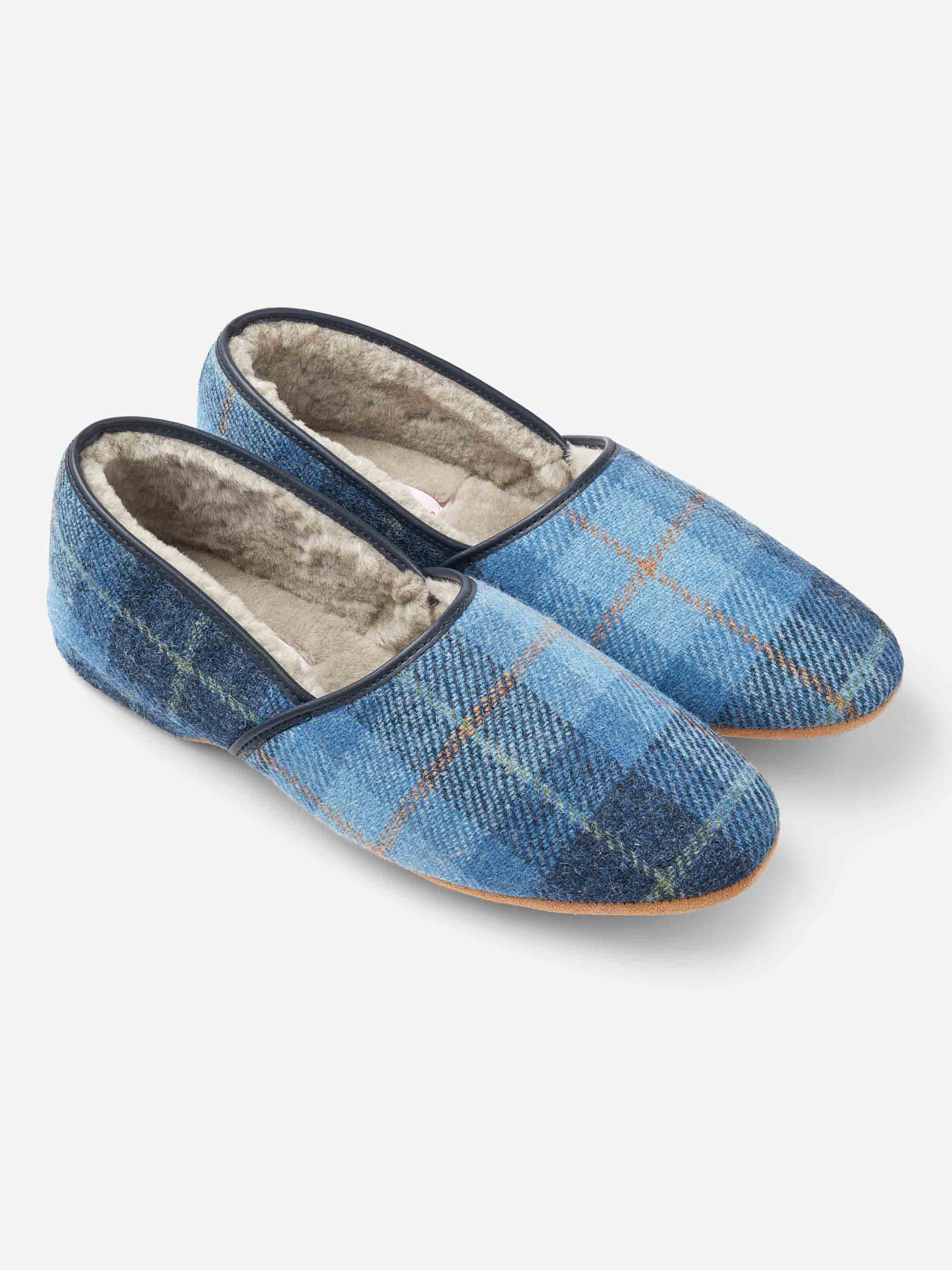 Men's Slippers Crawford Suede Sheepskin Blue