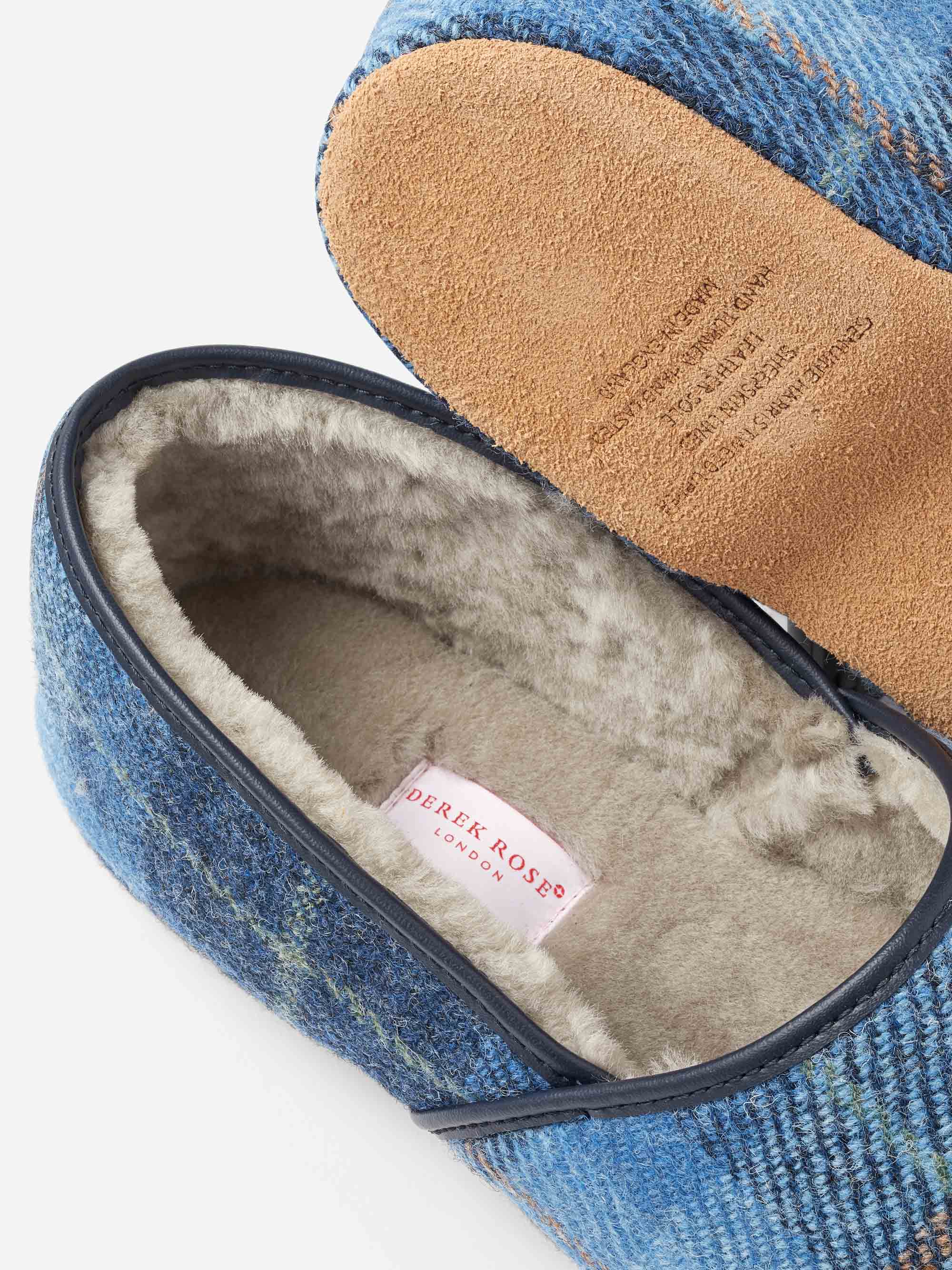 Men's Slippers Crawford Suede Sheepskin Blue