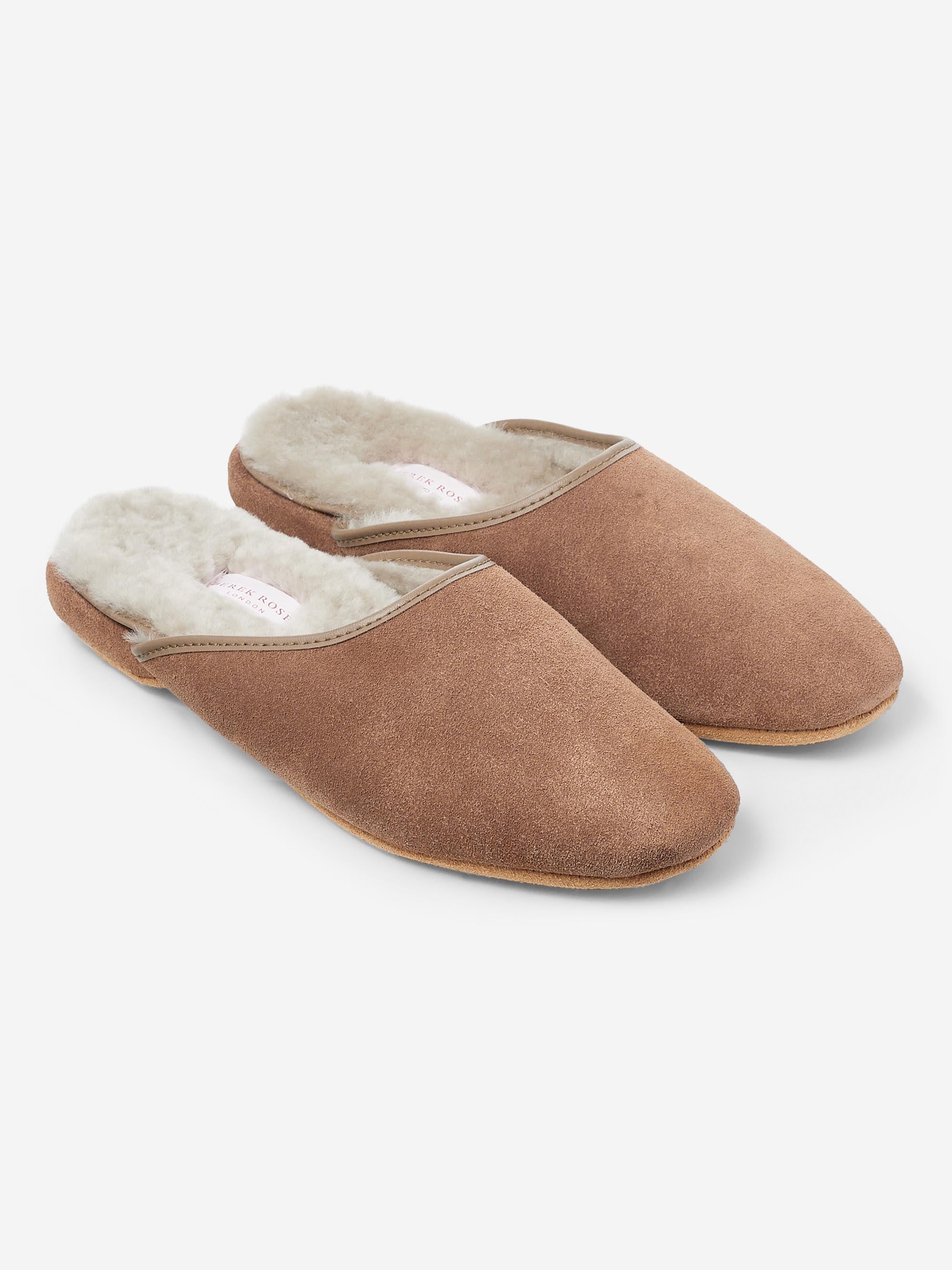 Women's Mule Slippers Imogen Suede Sheepskin Camel