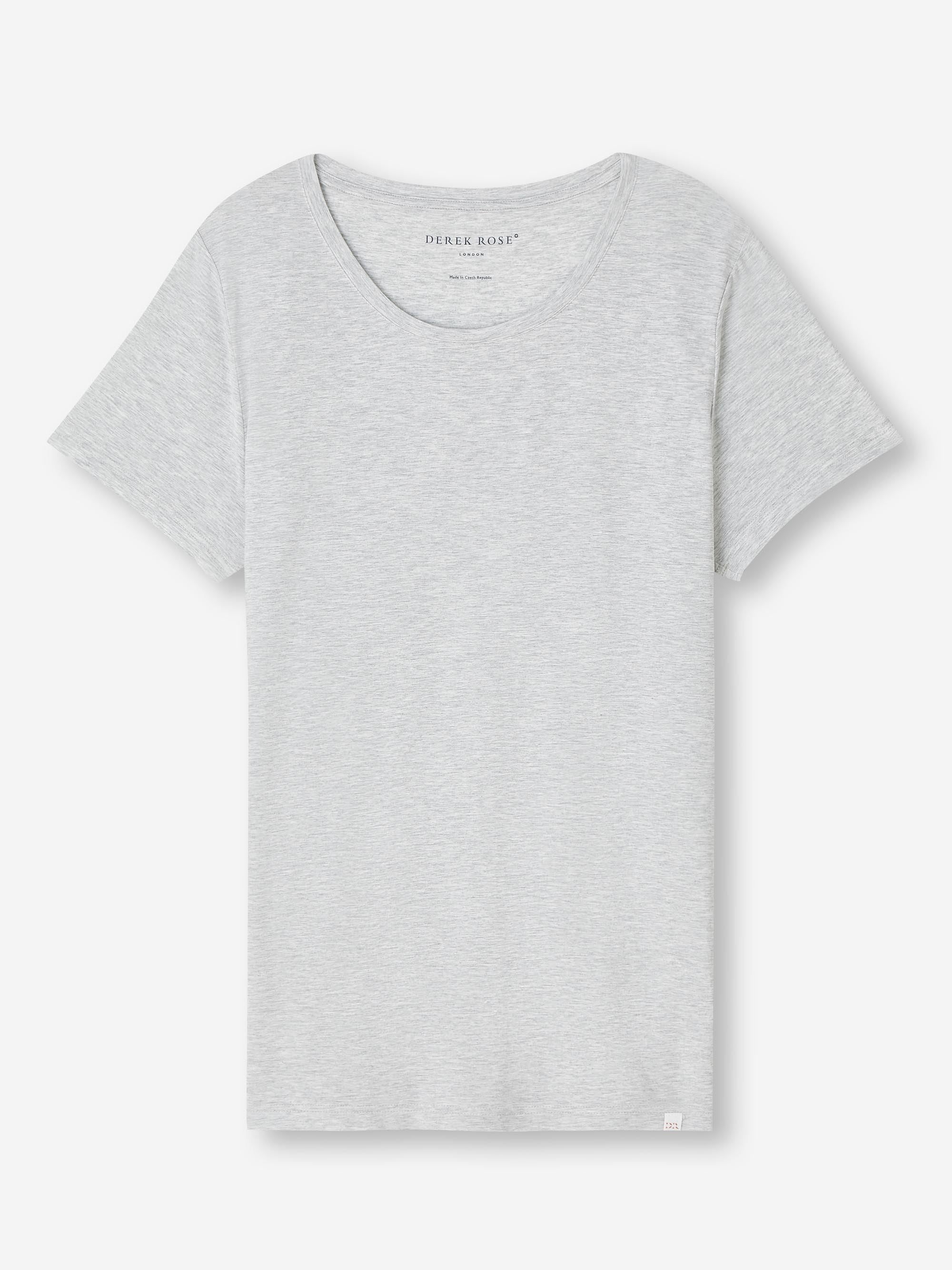 Women's T-Shirt Ethan Micro Modal Stretch Silver Marl