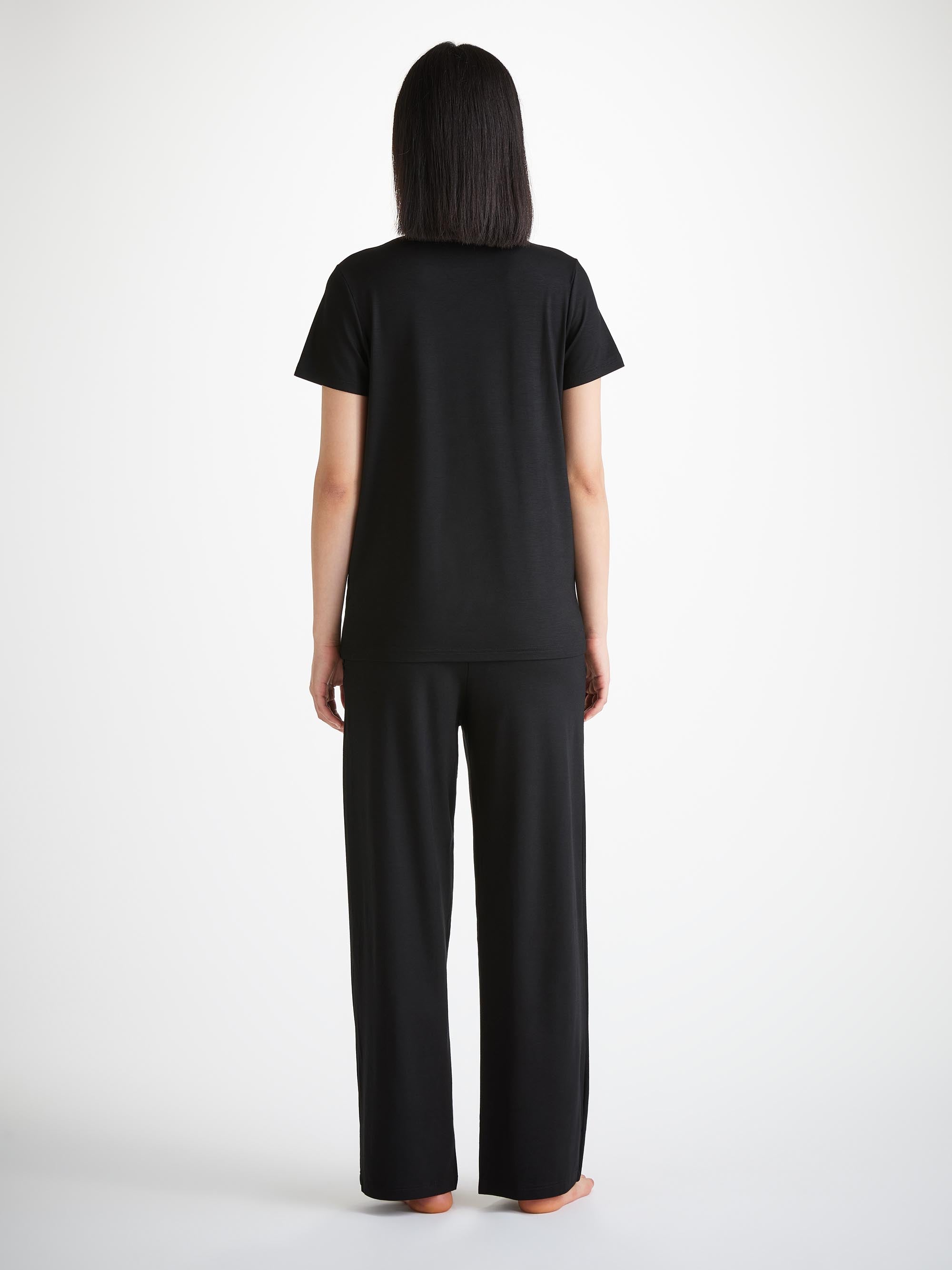 Women's T-Shirt Lara Micro Modal Stretch Black