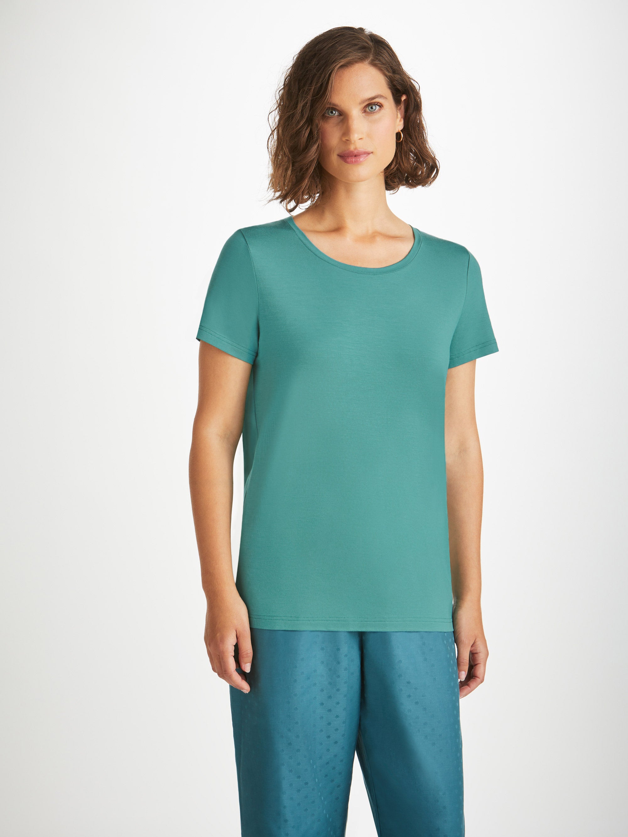 Women's T-Shirt Lara Micro Modal Stretch Teal