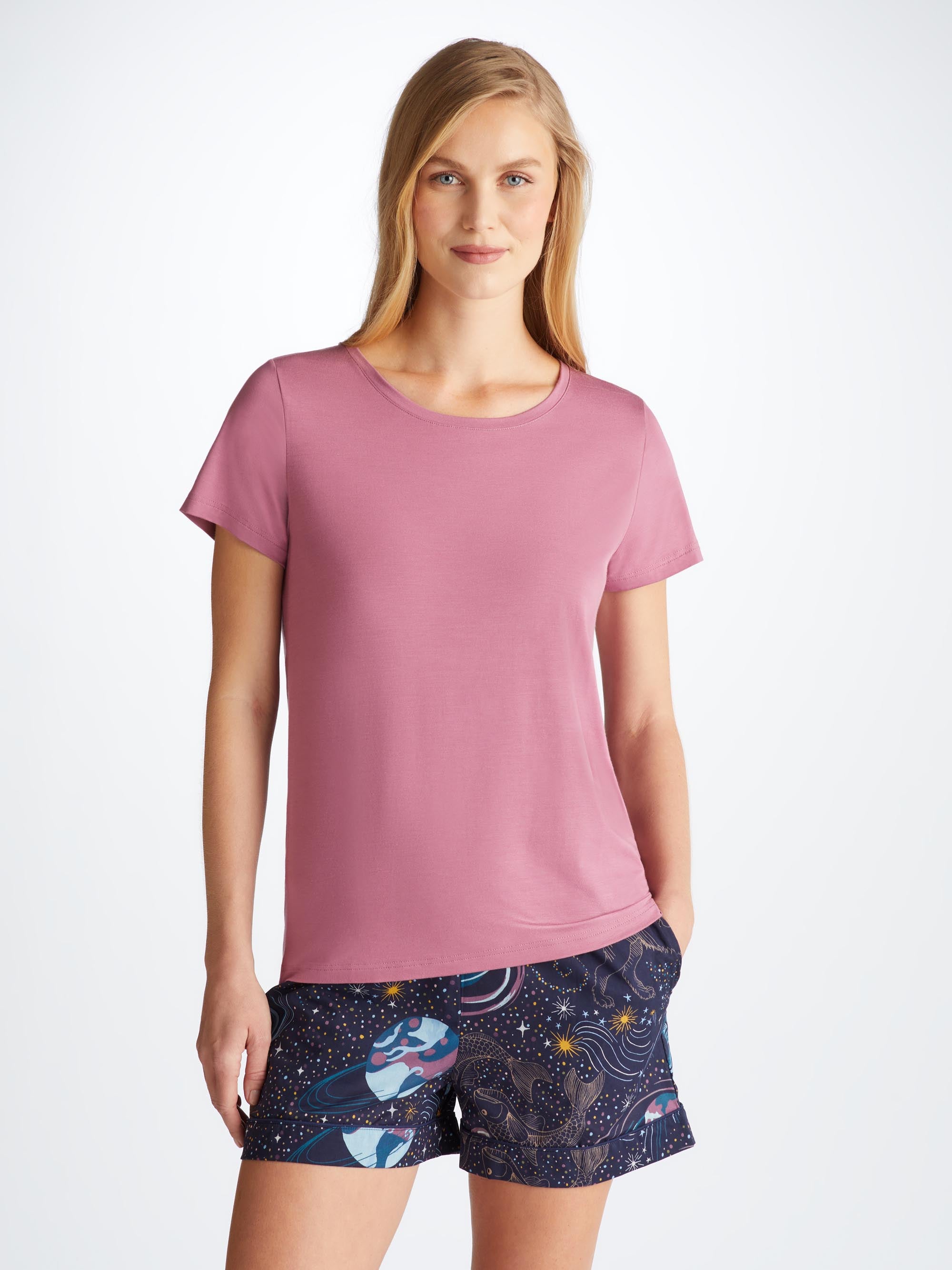 Women's T-Shirt Lara Micro Modal Stretch Orchid Purple