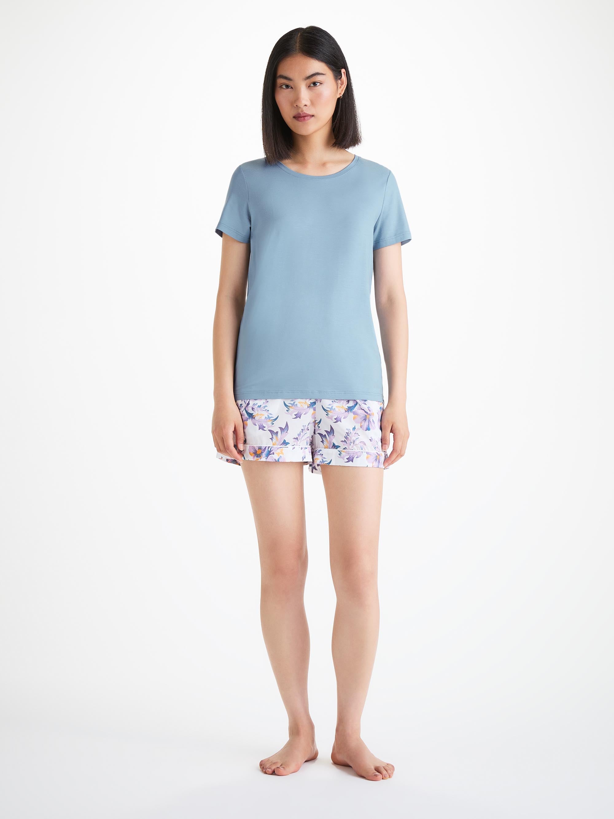 Women's T-Shirt Lara Micro Modal Stretch Cloud Blue