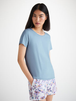 Women's T-Shirt Lara Micro Modal Stretch Cloud Blue