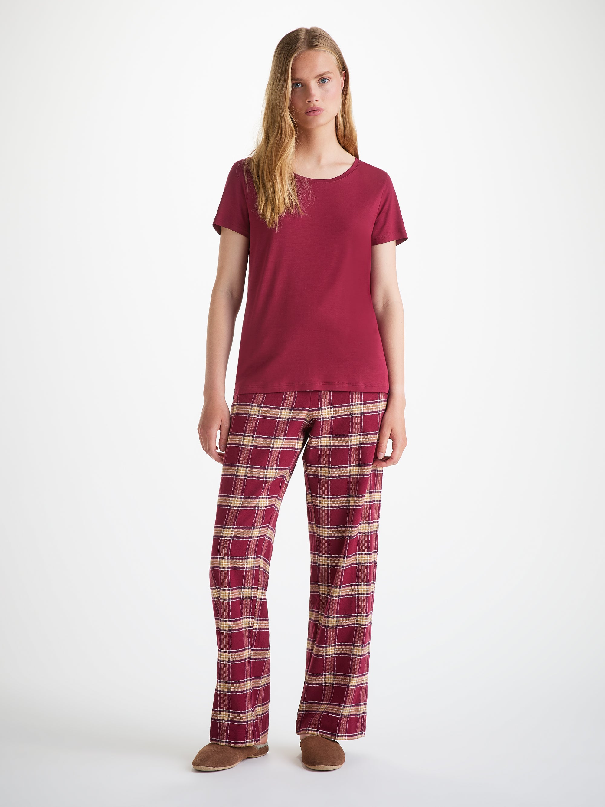 Women's T-Shirt Lara Micro Modal Stretch Claret