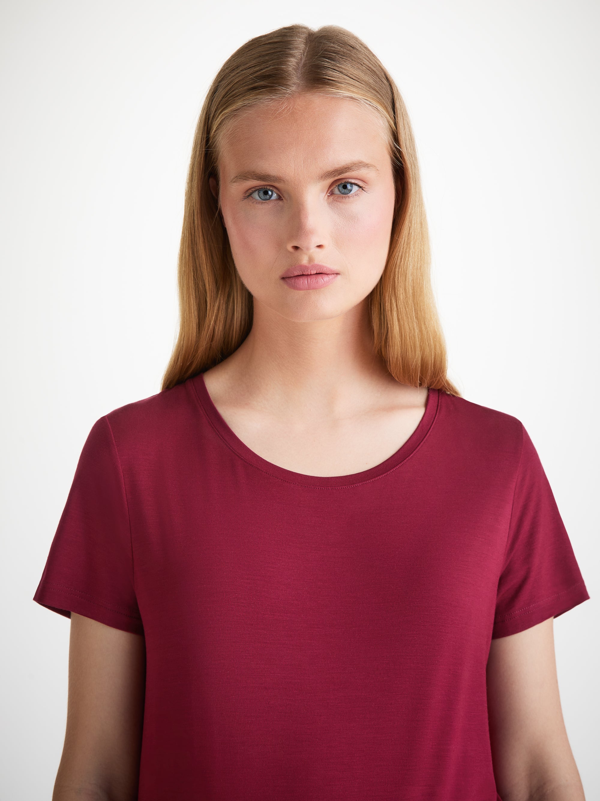 Women's T-Shirt Lara Micro Modal Stretch Claret