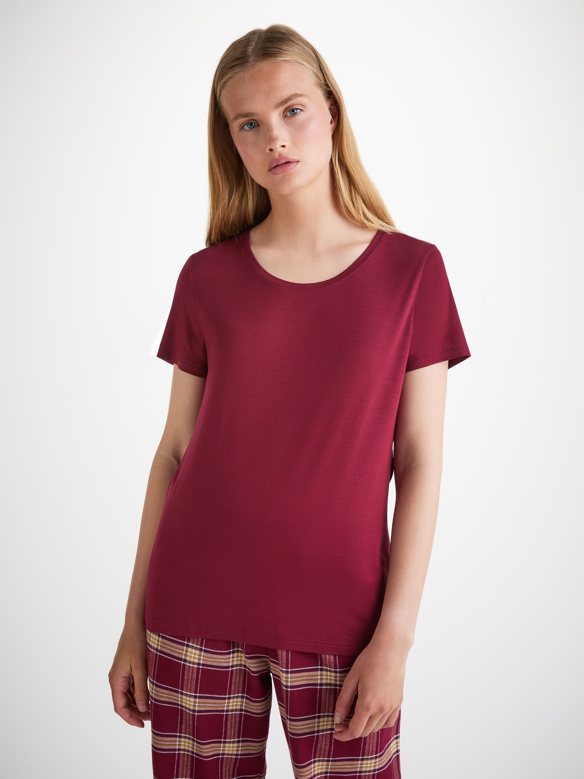 Women's T-Shirt Lara Micro Modal Stretch Claret