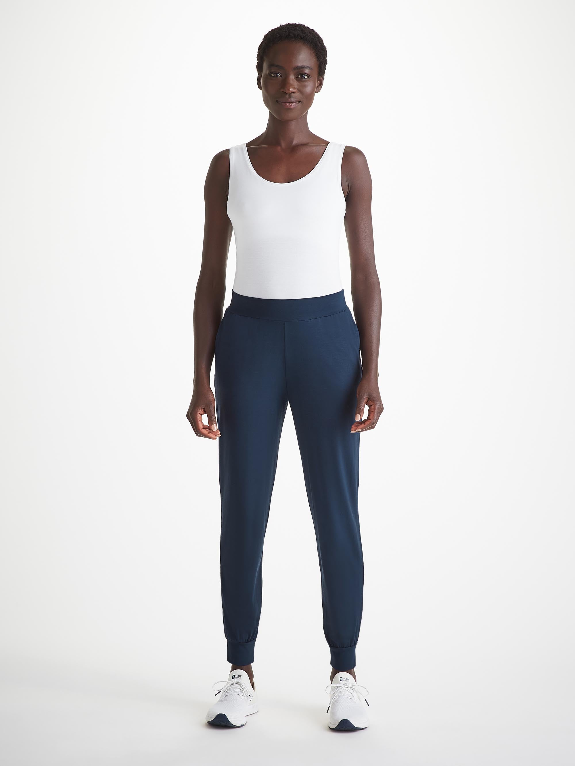 Women's Track Pants Basel Micro Modal Stretch Navy