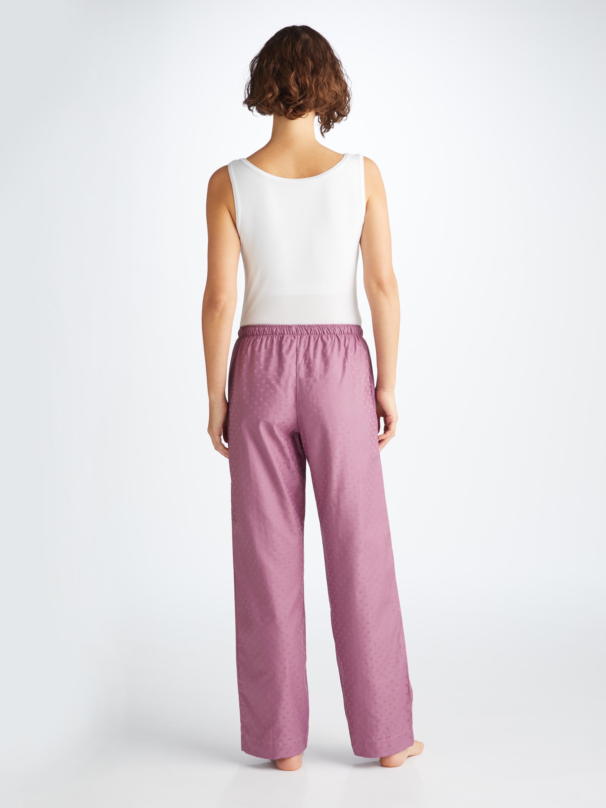 Women's Lounge Trousers Kate 10 Cotton Jacquard Purple