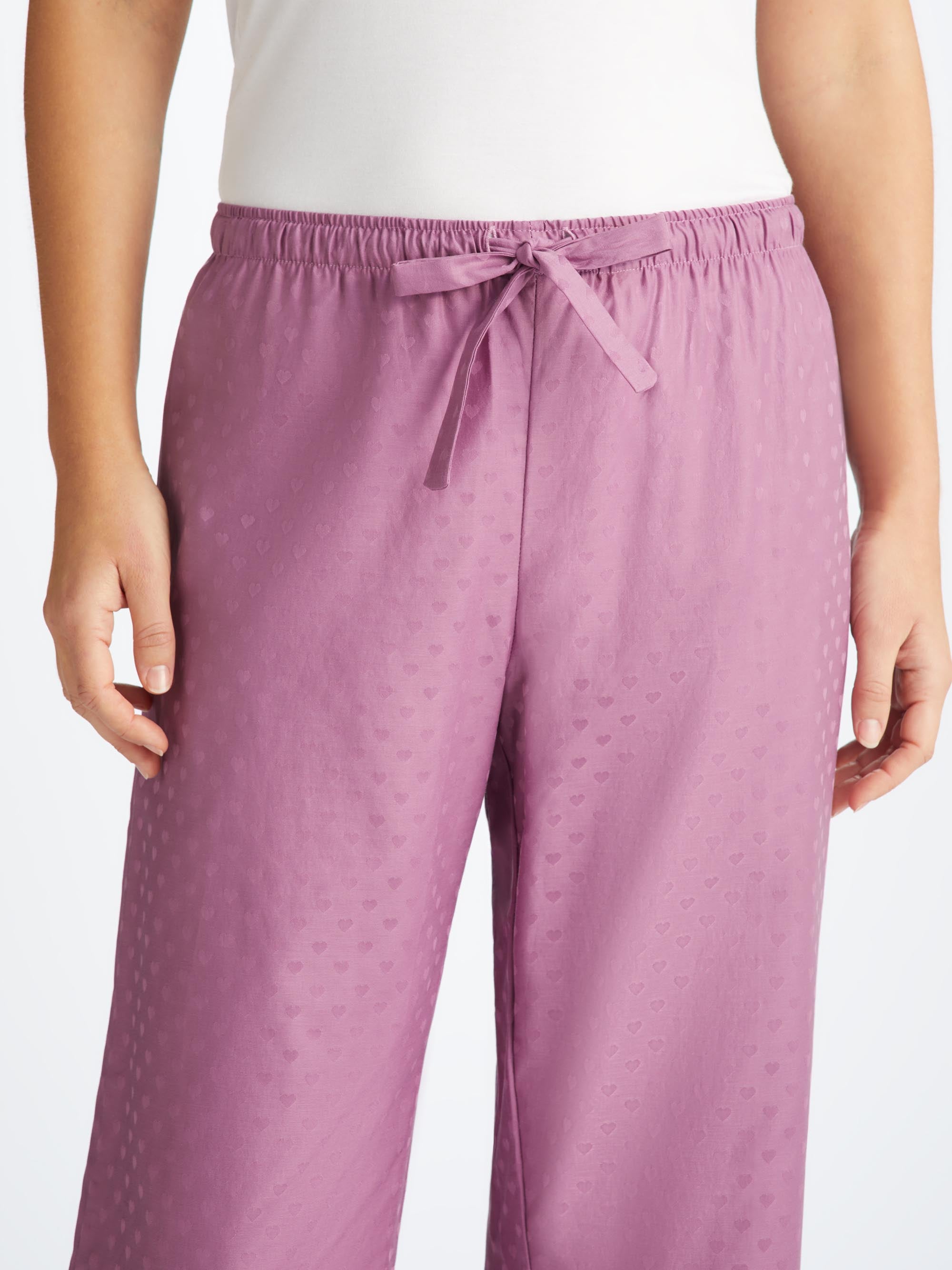 Women's Lounge Trousers Kate 10 Cotton Jacquard Purple