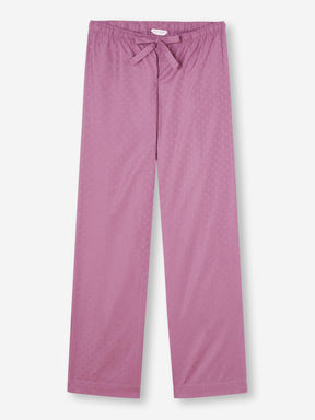 Women's Lounge Trousers Kate 10 Cotton Jacquard Purple