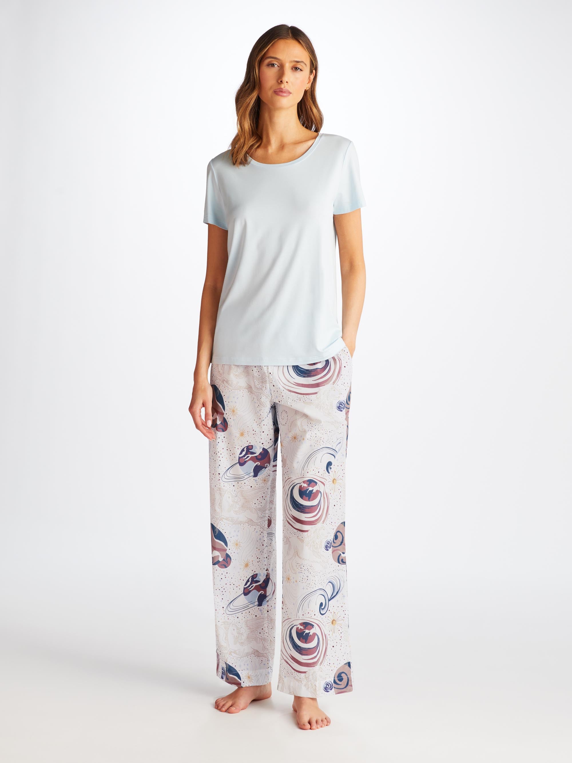 Women's Lounge Pants Ledbury 76 Cotton Batiste White