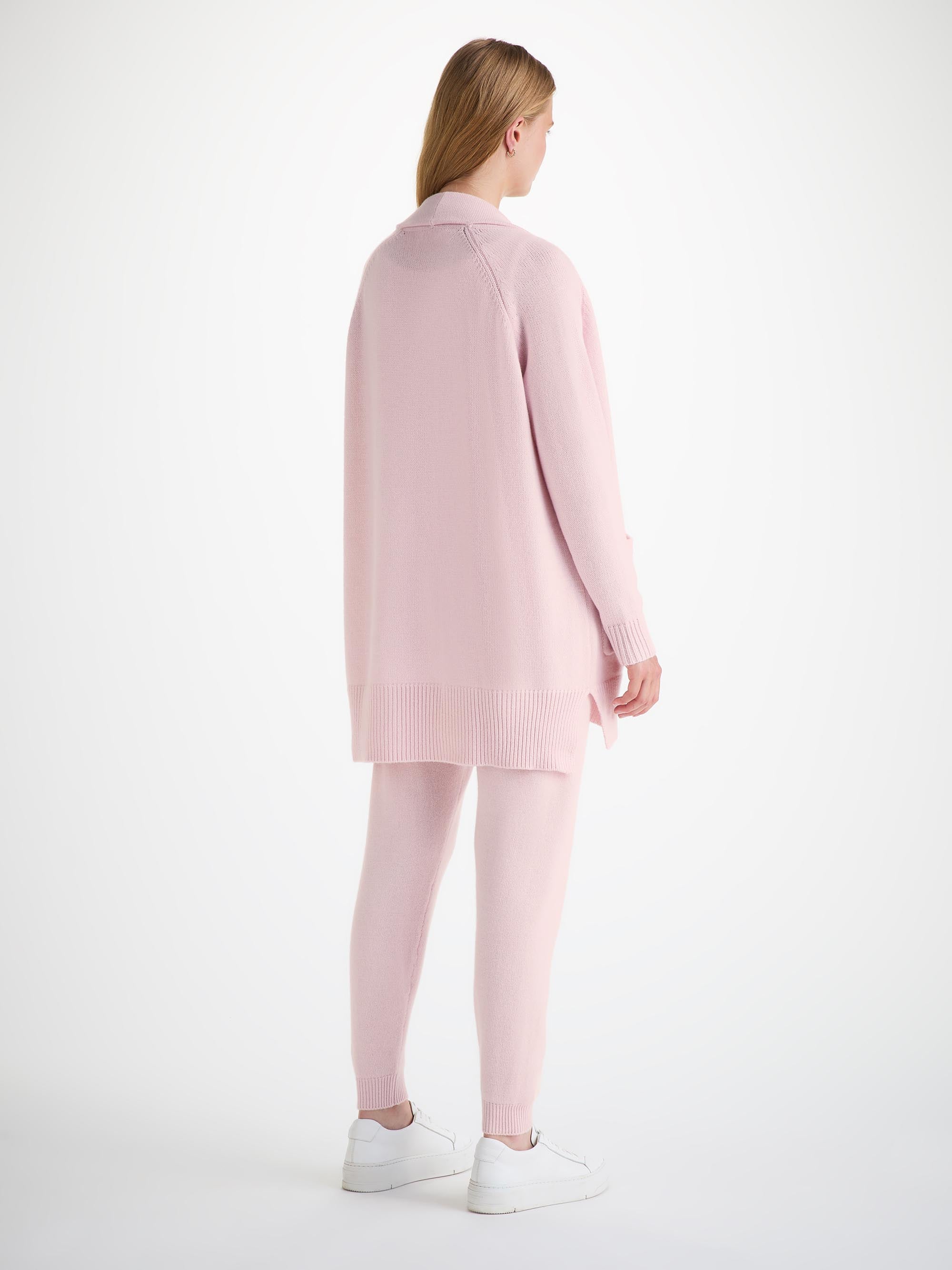 Women's Cardigan and Track Pants Cashmere Ice Pink