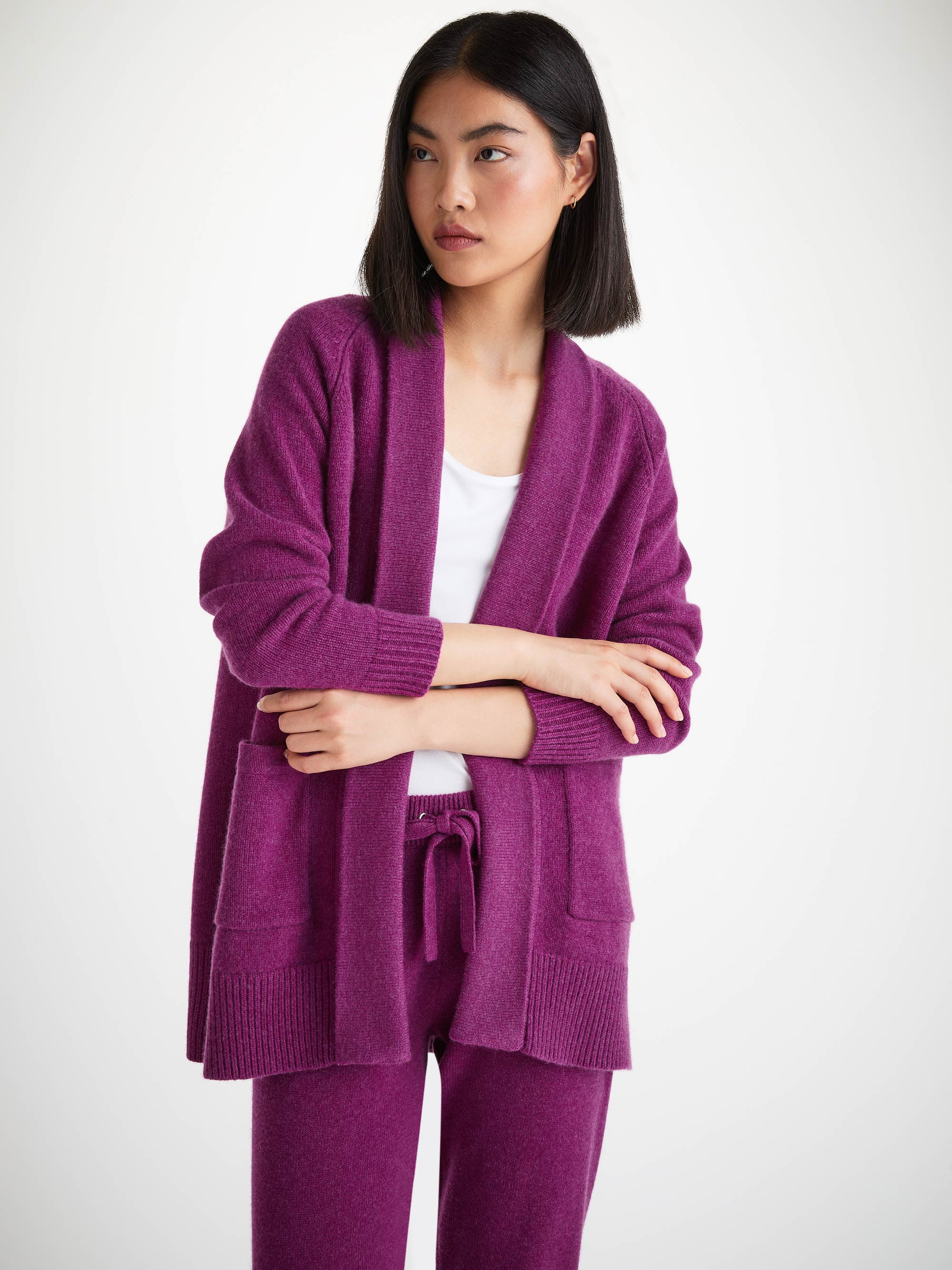 Women's Cardigan Nina Cashmere Purple