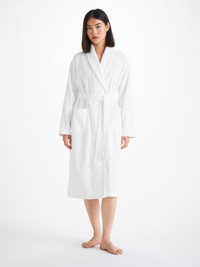 Women's Bathrobe Triton 10 Terry Cotton White