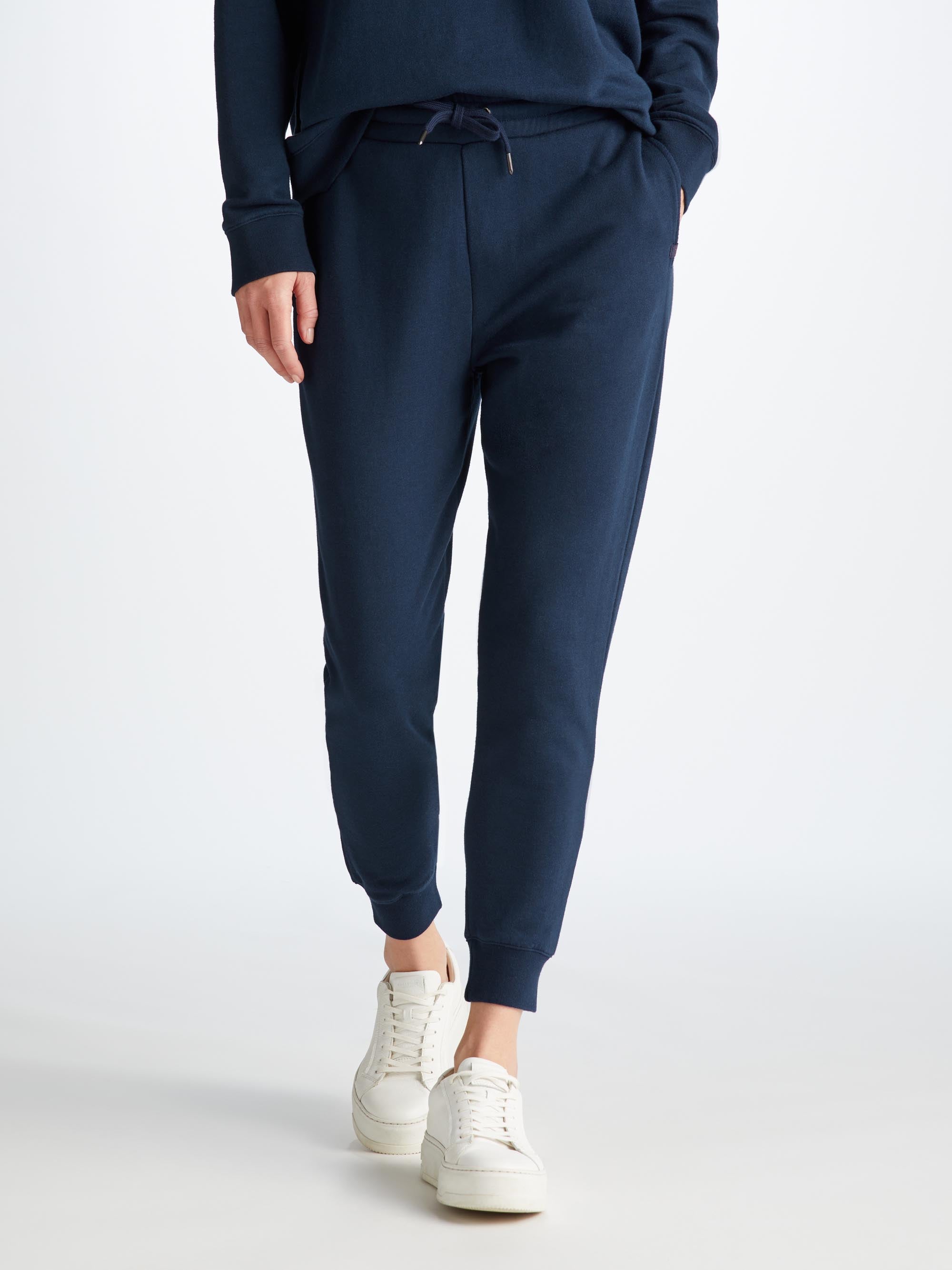 Quinn Cotton Modal Stretch Navy Women's Sweatpants | Derek Rose