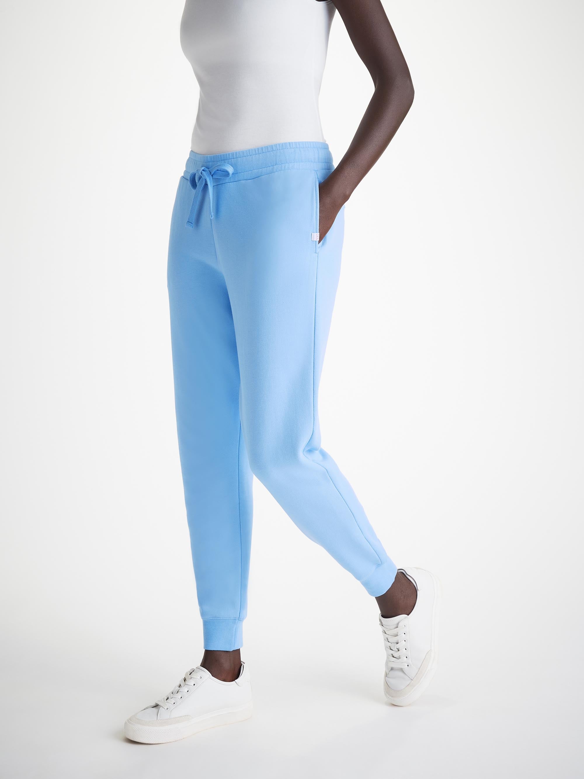 Women's Sweatpants Quinn Cotton Modal Cornflower Blue