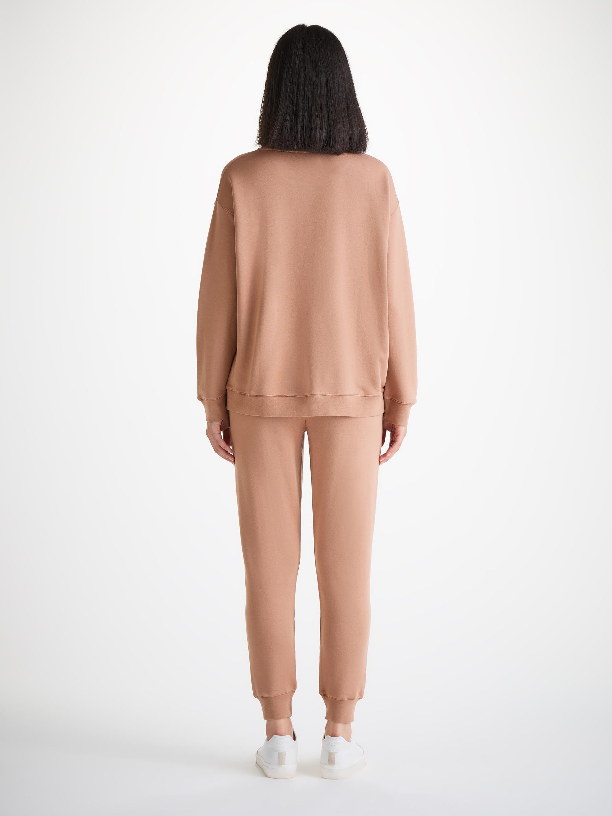 Women's Sweatshirt and Sweatpants Quinn Cotton Modal Latte