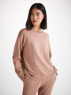 Women's Sweatshirt and Sweatpants Quinn Cotton Modal Latte