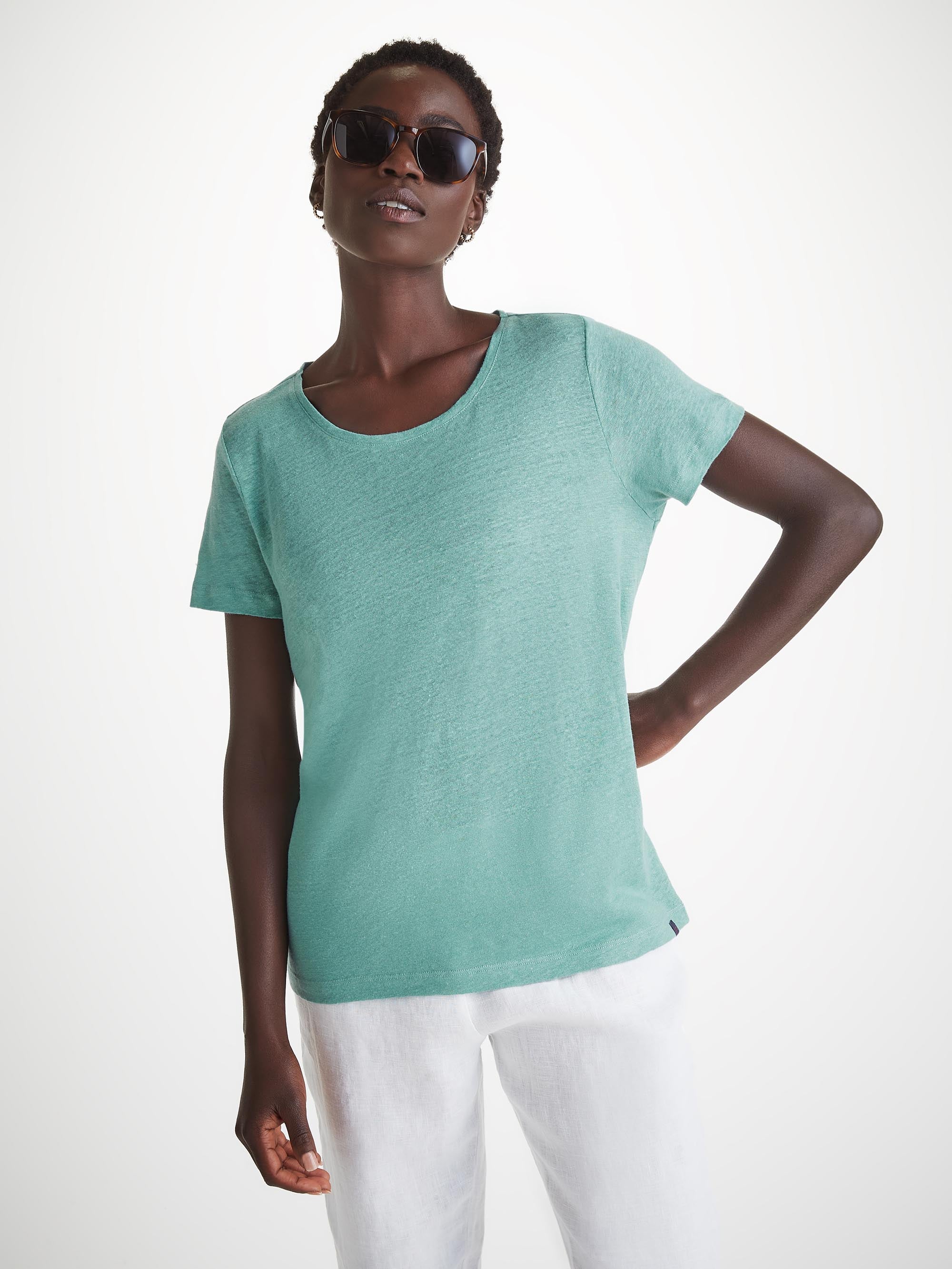 Women's T-Shirt Jordan Linen Soft Aqua