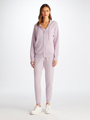 Women's Hoodie and Track Pants Daphne Cashmere Lilac