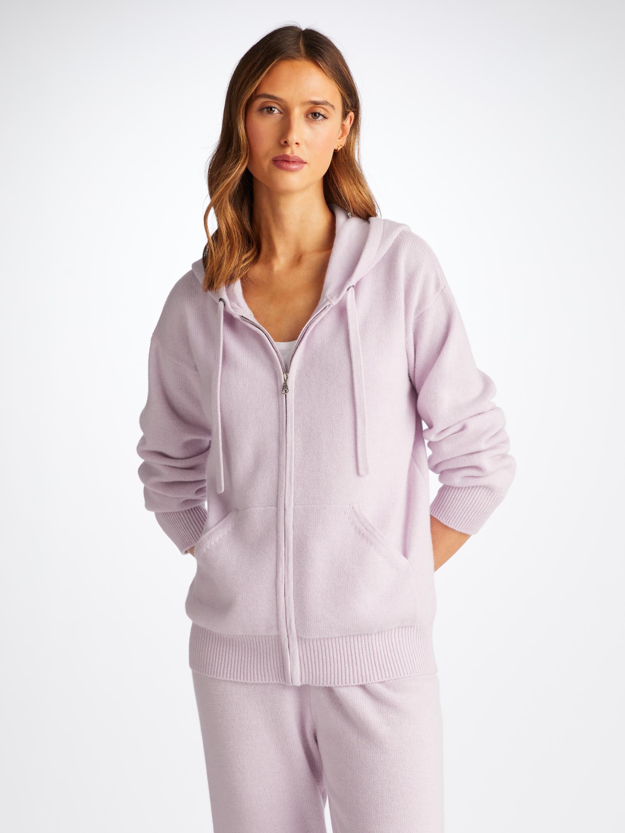 Women's Hoodie and Track Pants Daphne Cashmere Lilac