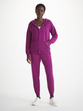 Women's Hoodie and Track Pants Daphne Cashmere Purple