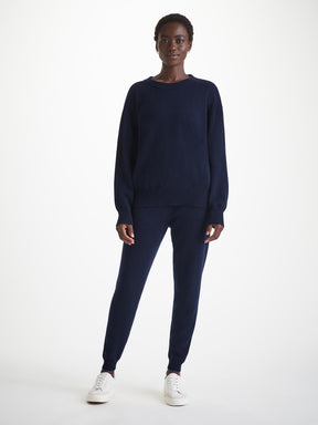 Women's Relaxed Sweater Daphne  Cashmere Navy 