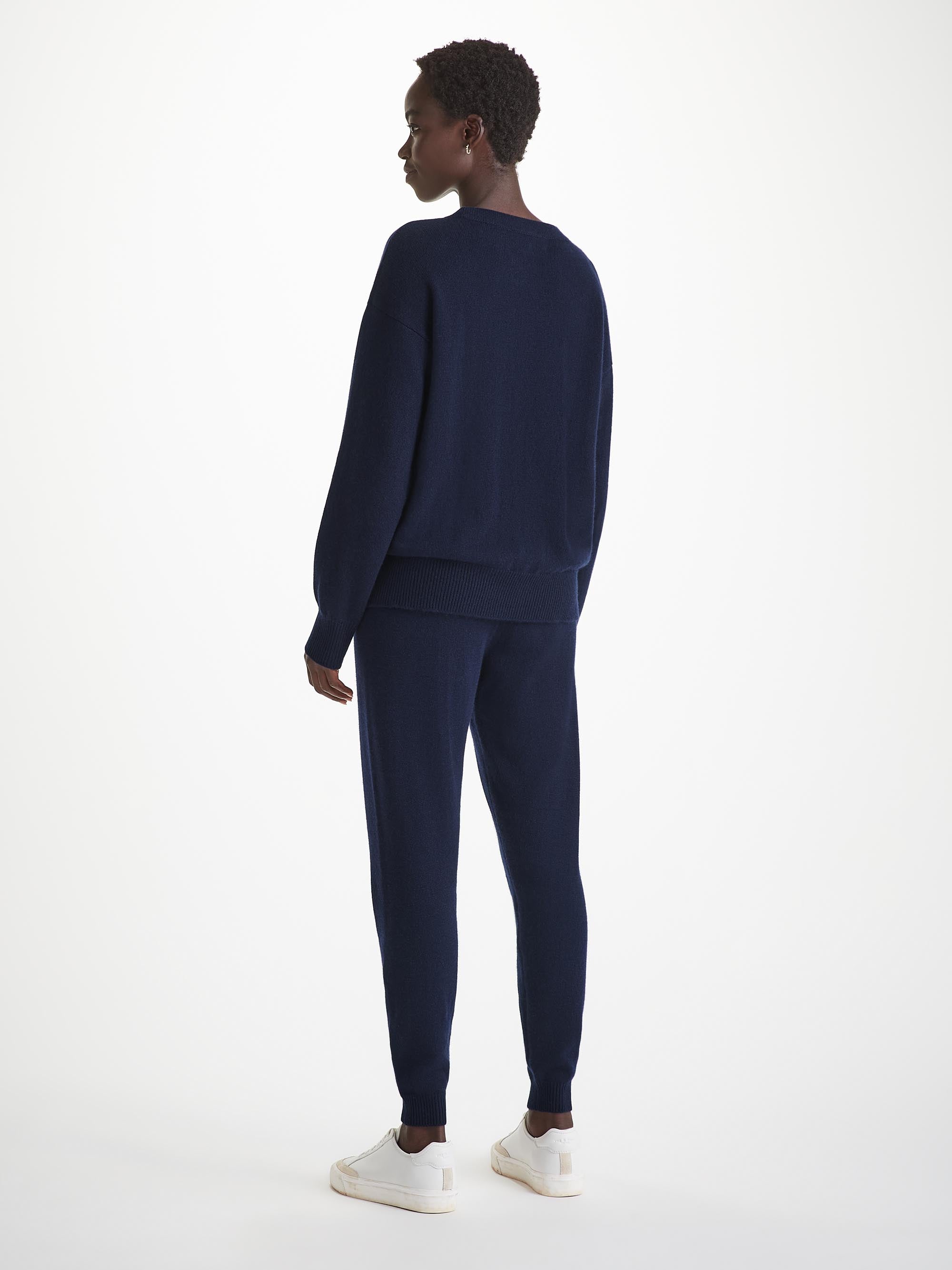 Women's Relaxed Sweater Daphne  Cashmere Navy 