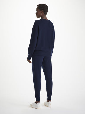 Women's Relaxed Sweater Daphne Cashmere Navy 