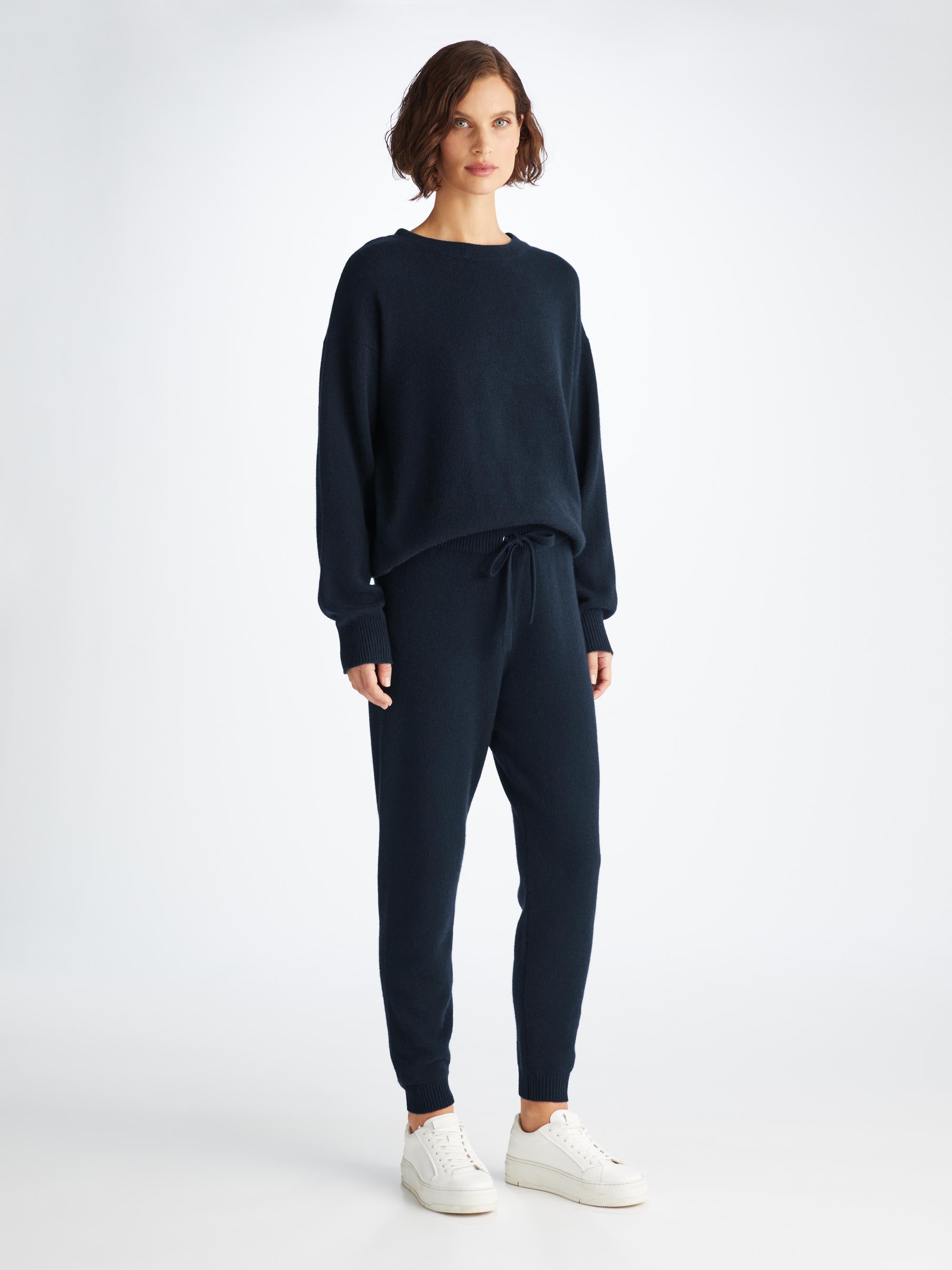 Women's Track Pants Daphne Cashmere Navy