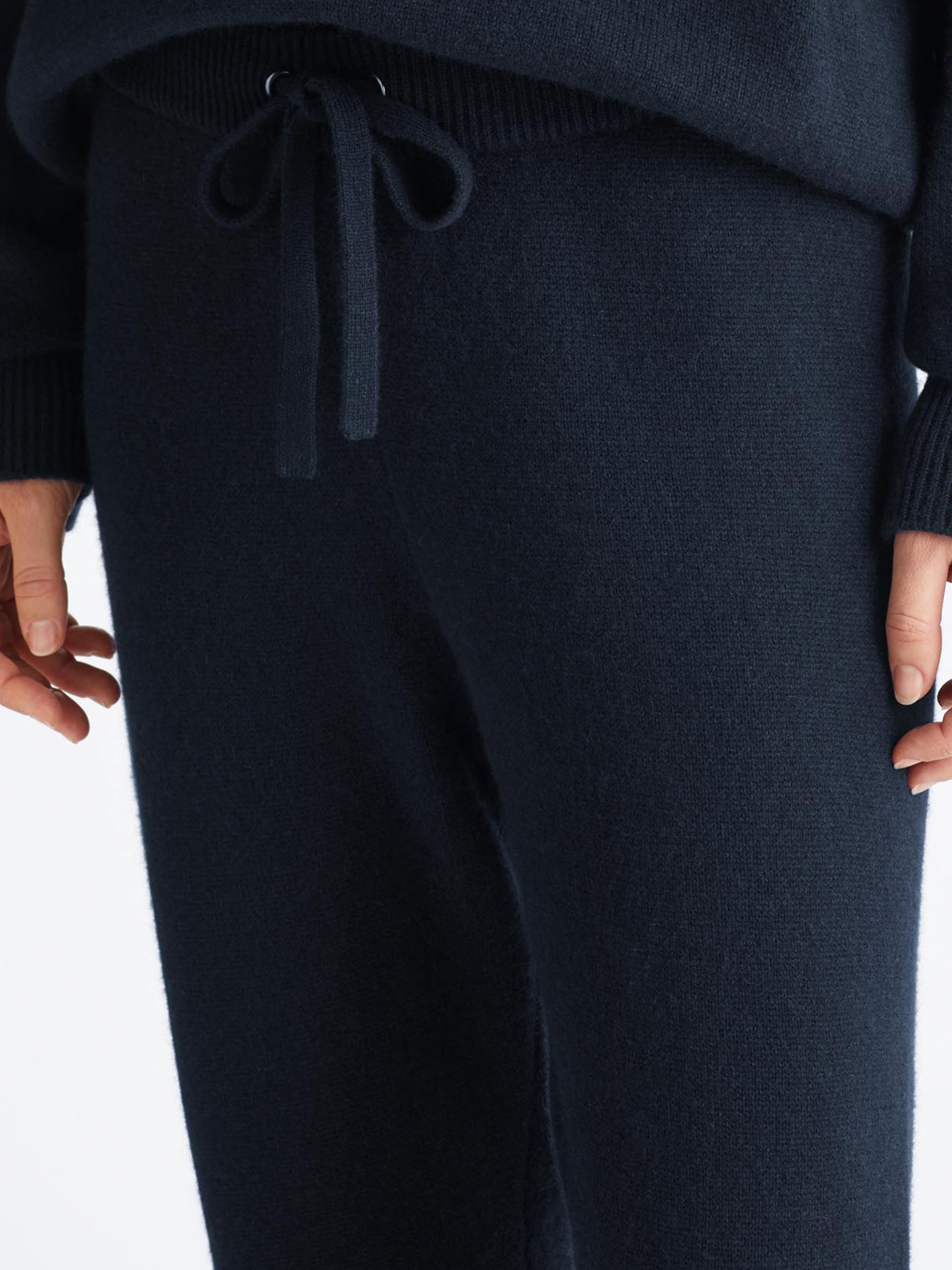 Women's Cardigan and Track Pants Cashmere Navy