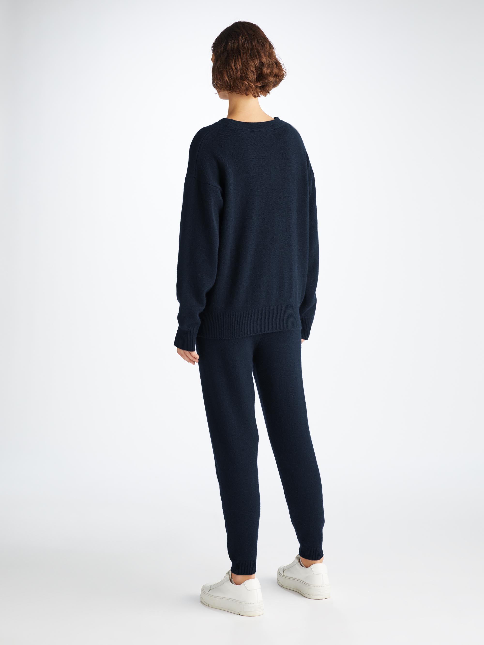 Women's Track Pants Daphne Cashmere Navy