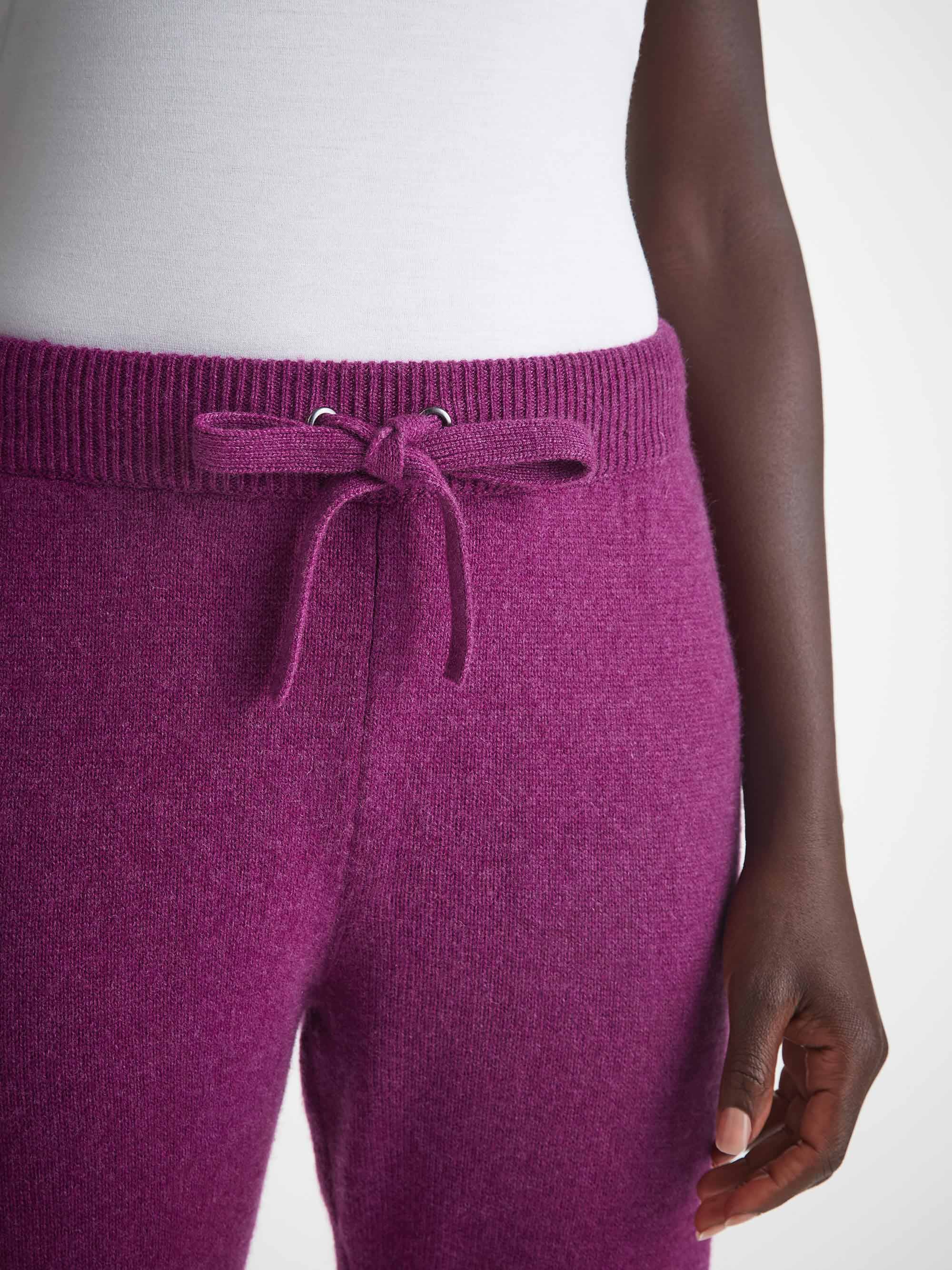 Women's Hoodie and Track Pants Daphne Cashmere Purple