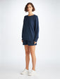 Women's Sweatshirt and Sweat Shorts Quinn Cotton Modal Navy