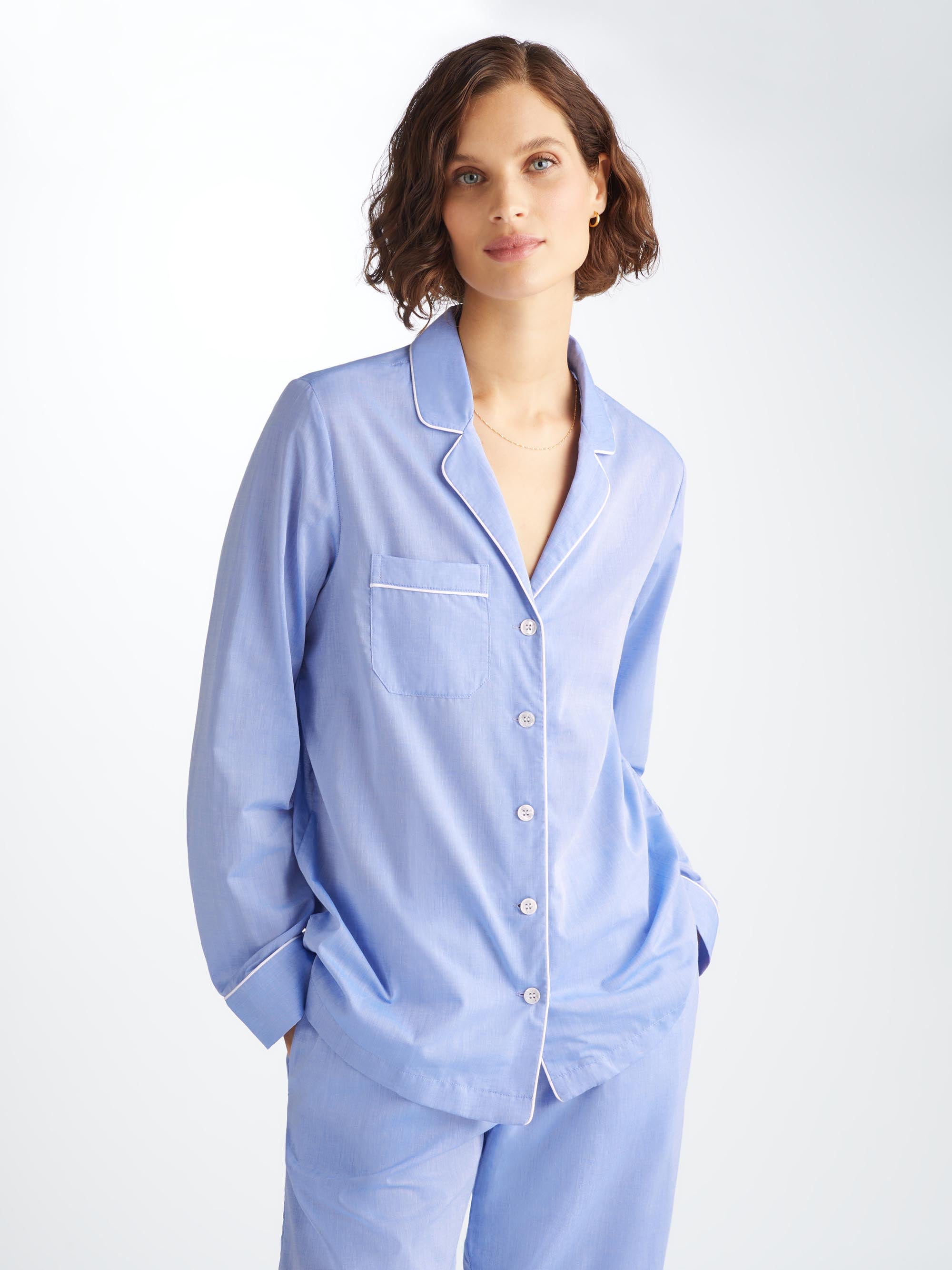 Women's Pyjamas Amalfi Cotton Batiste Blue