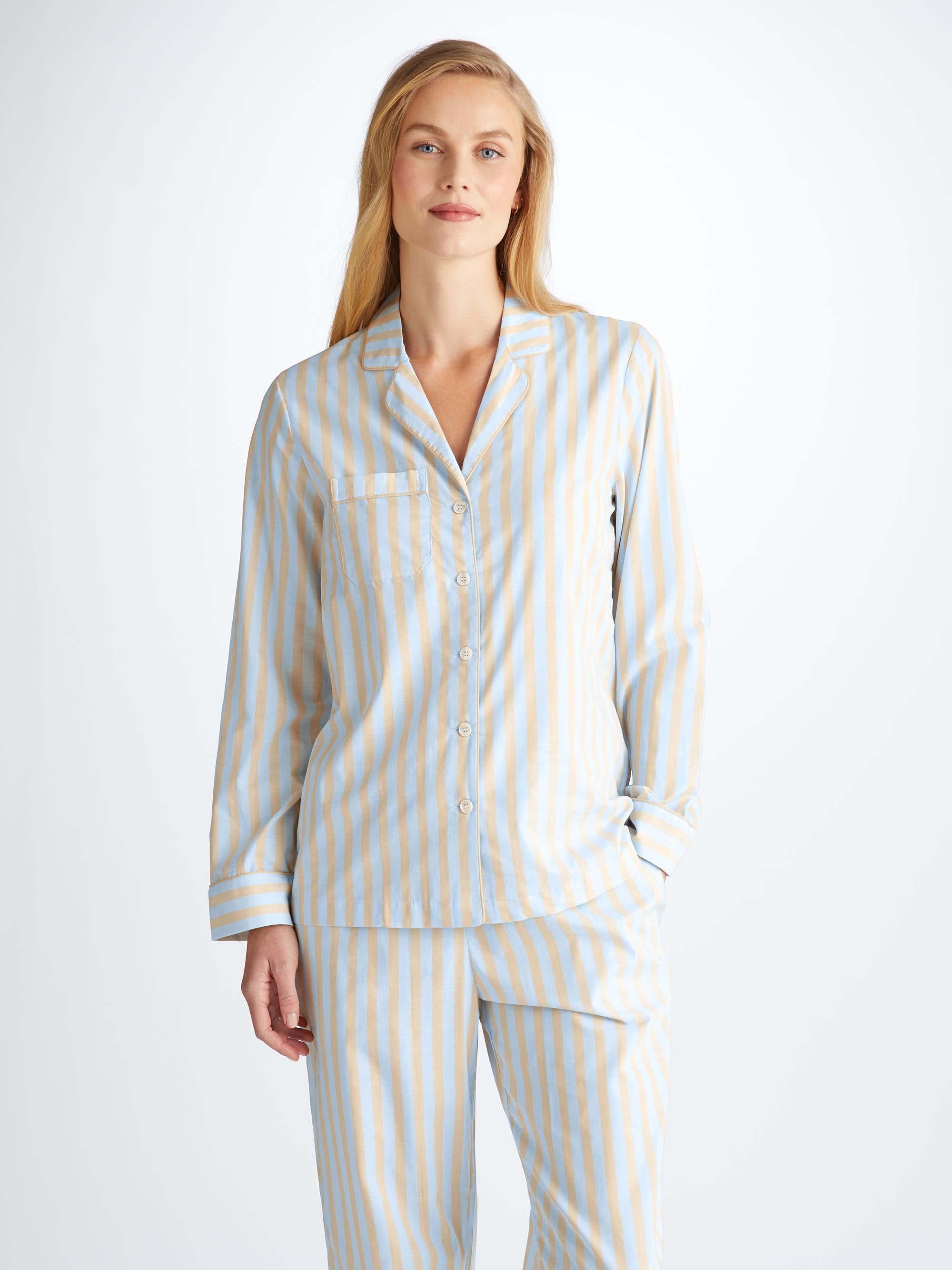 Women's Pajamas Amalfi 20 Cotton Batiste Blue