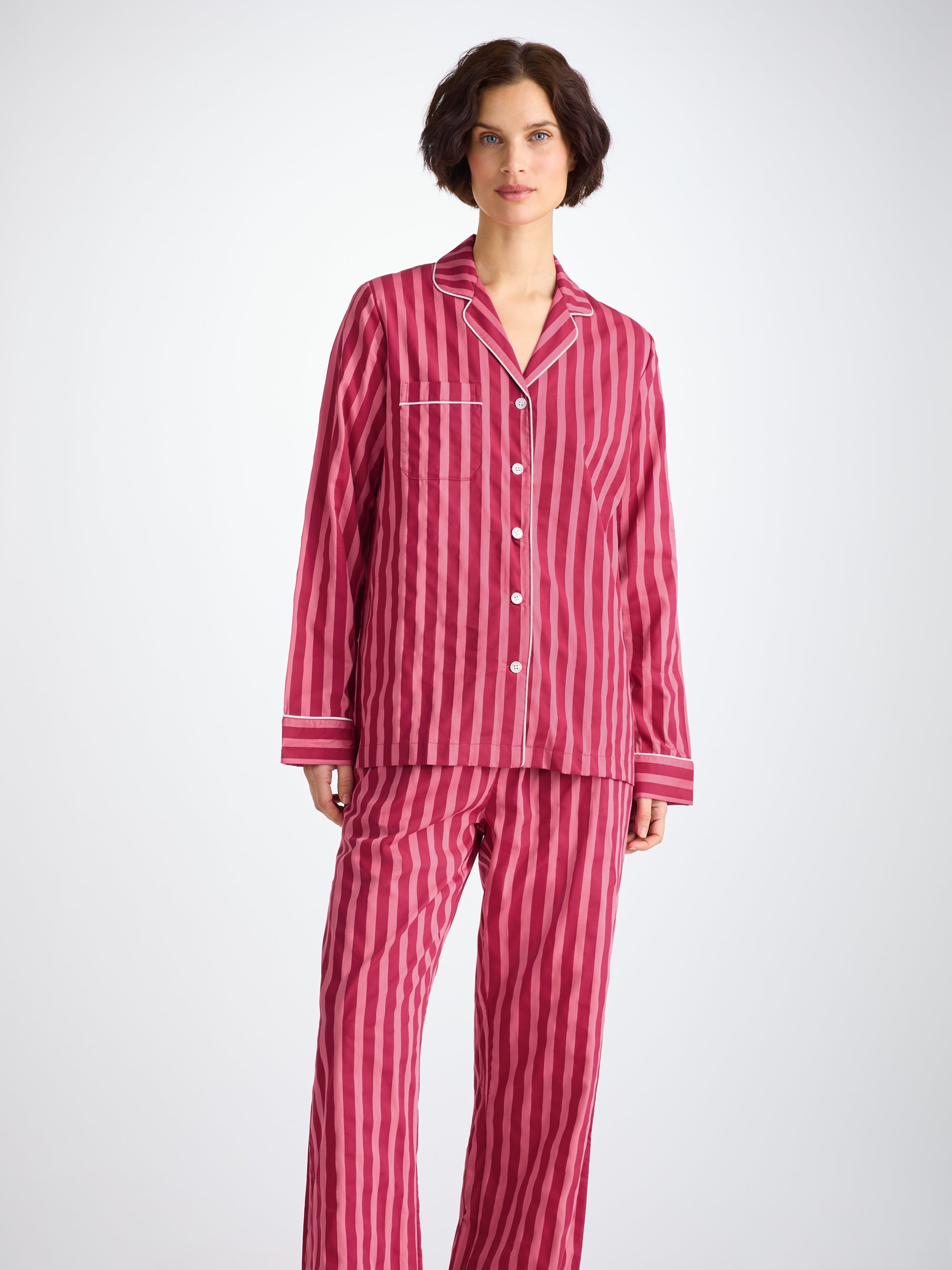 Women's Pajamas Capri 25 Cotton Batiste Pink