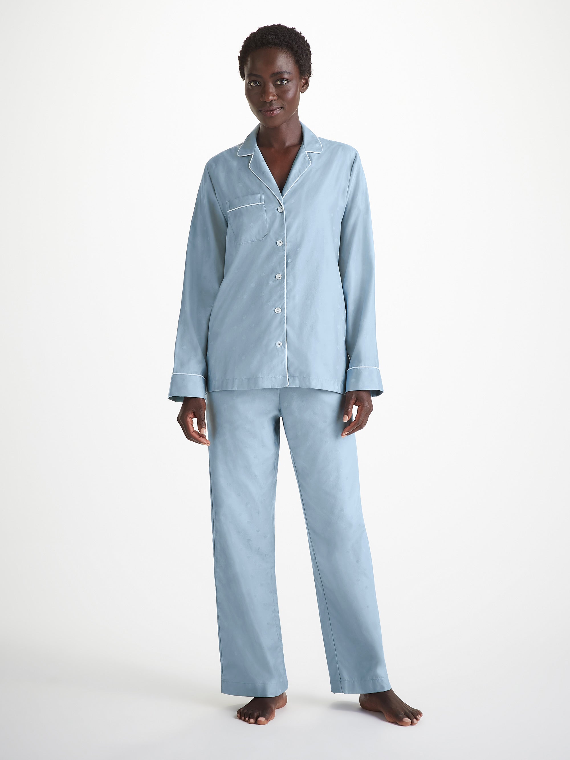 Women's Pajamas Kate 11 Cotton Jacquard Blue