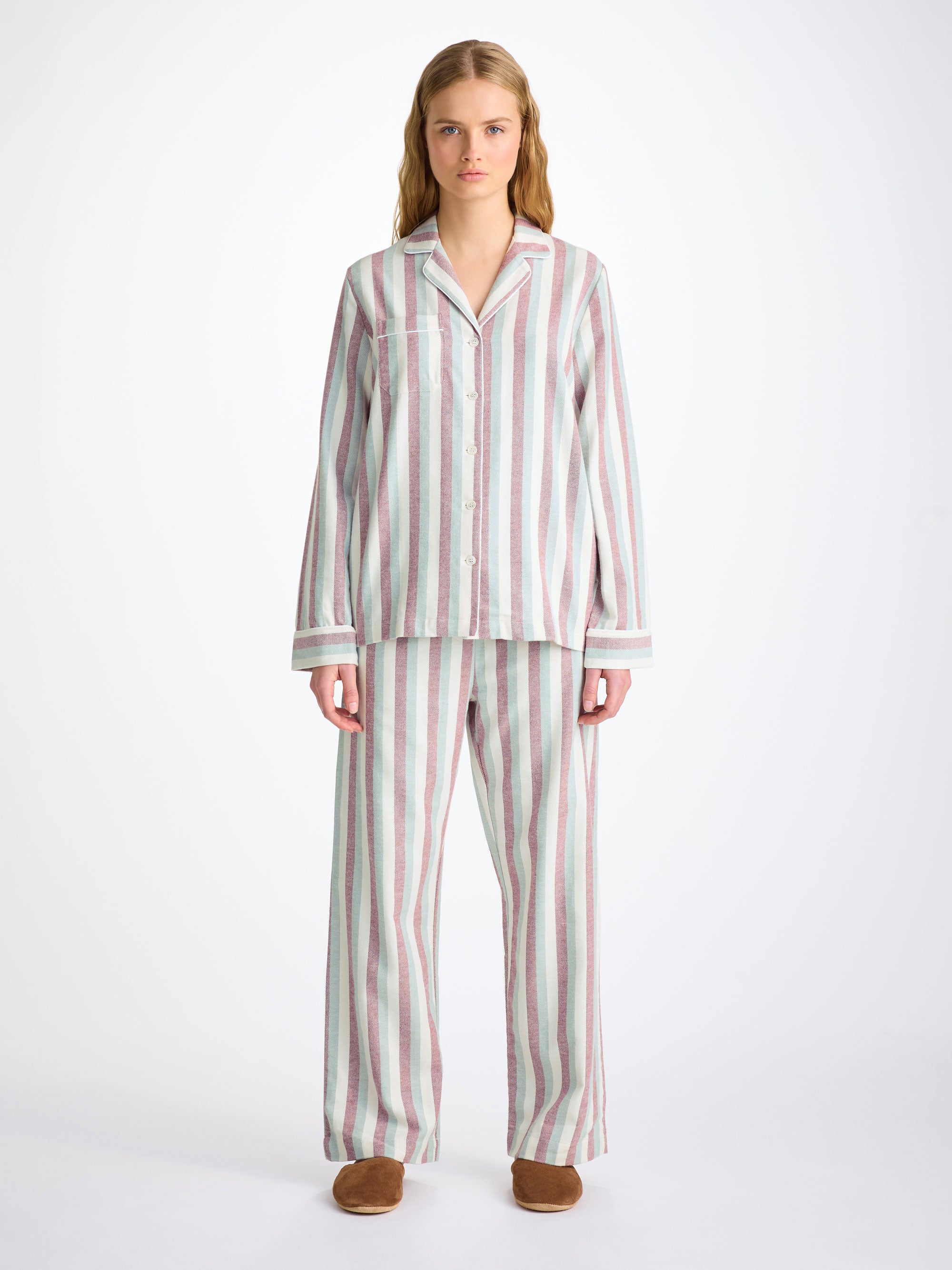 Women's Pyjamas Kelburn 44 Brushed Cotton Red