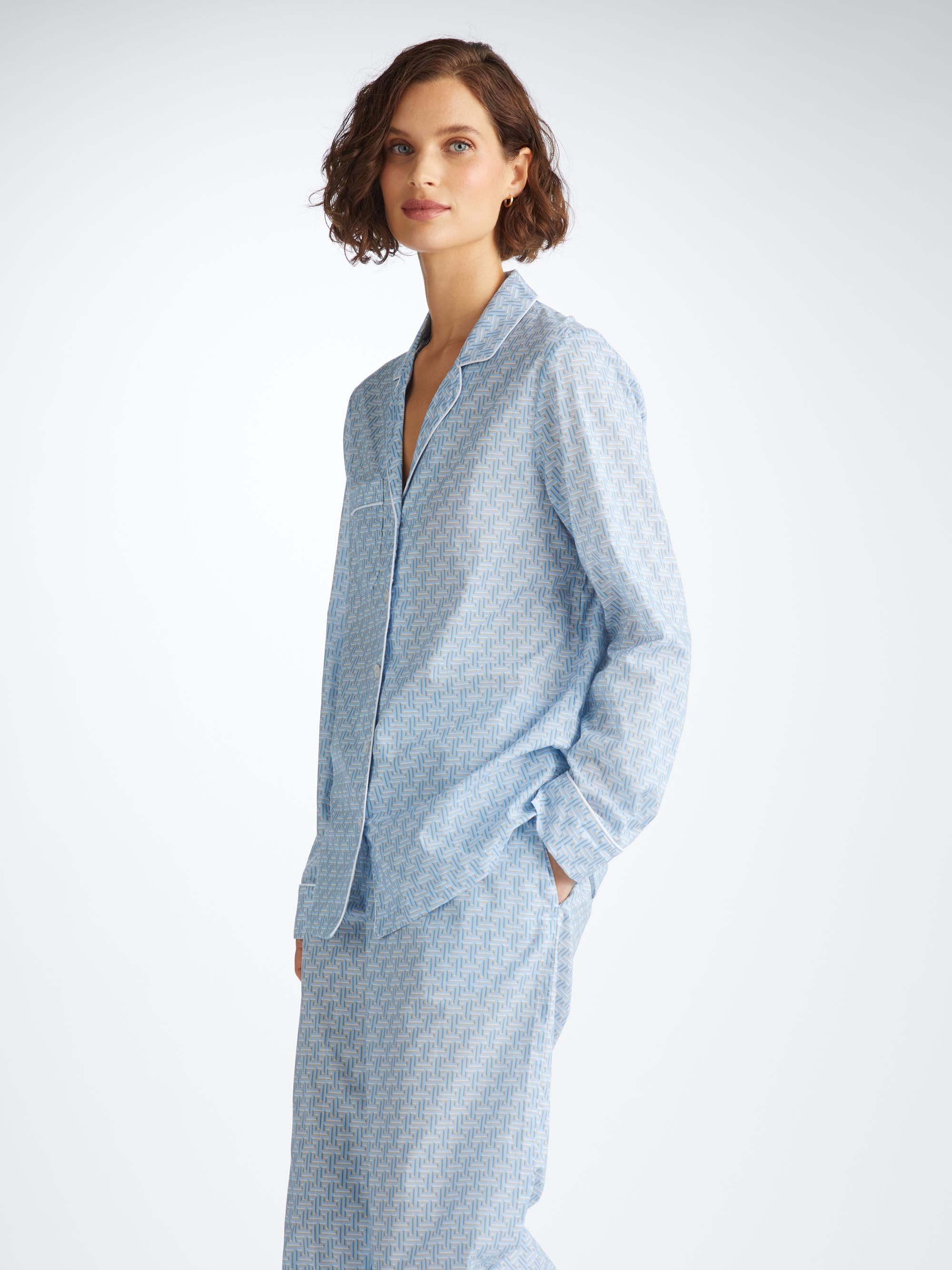 Women's Pajamas Ledbury 72 Cotton Batiste Blue