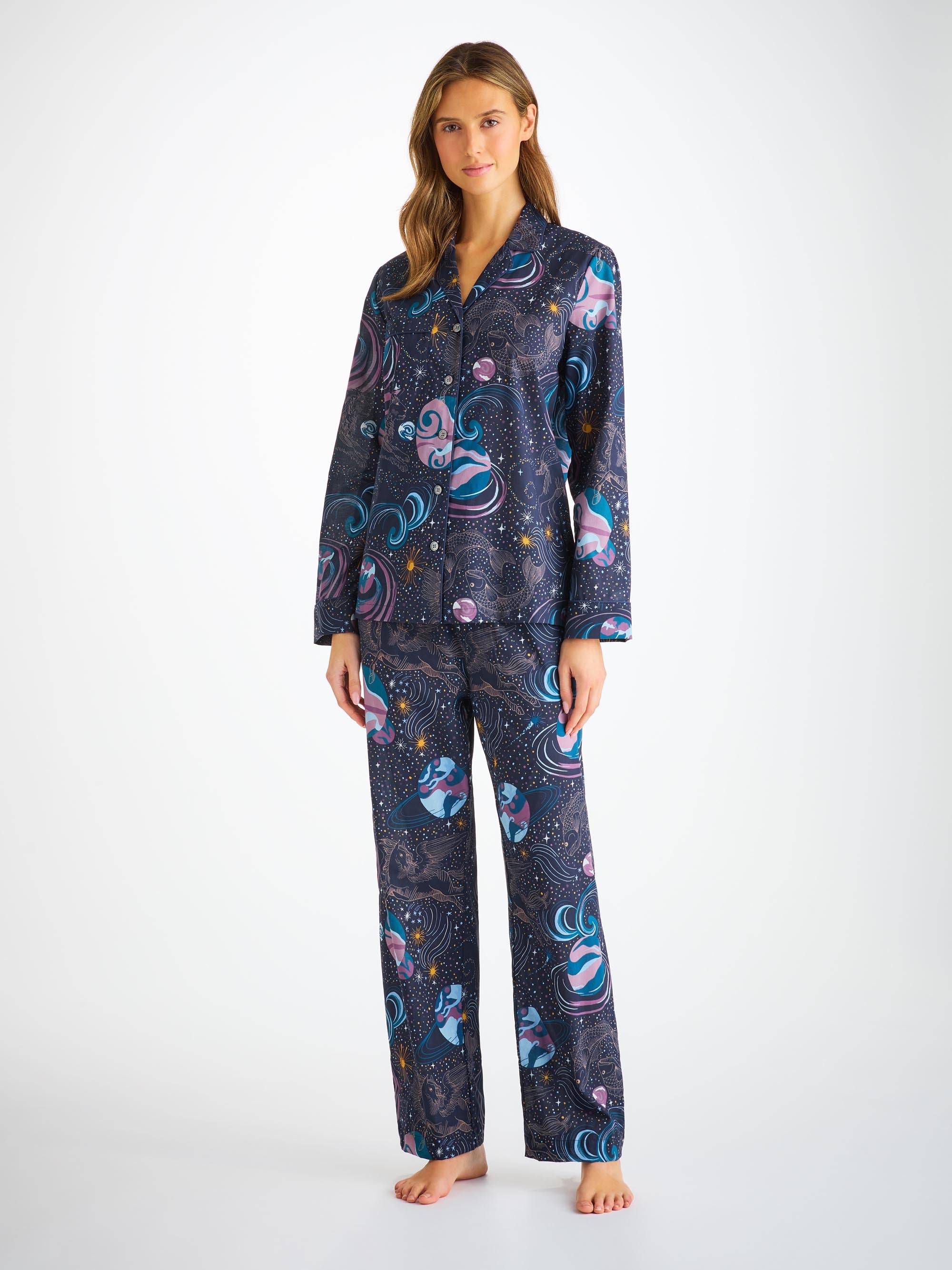 Women's Pajamas Ledbury 76 Cotton Batiste Navy