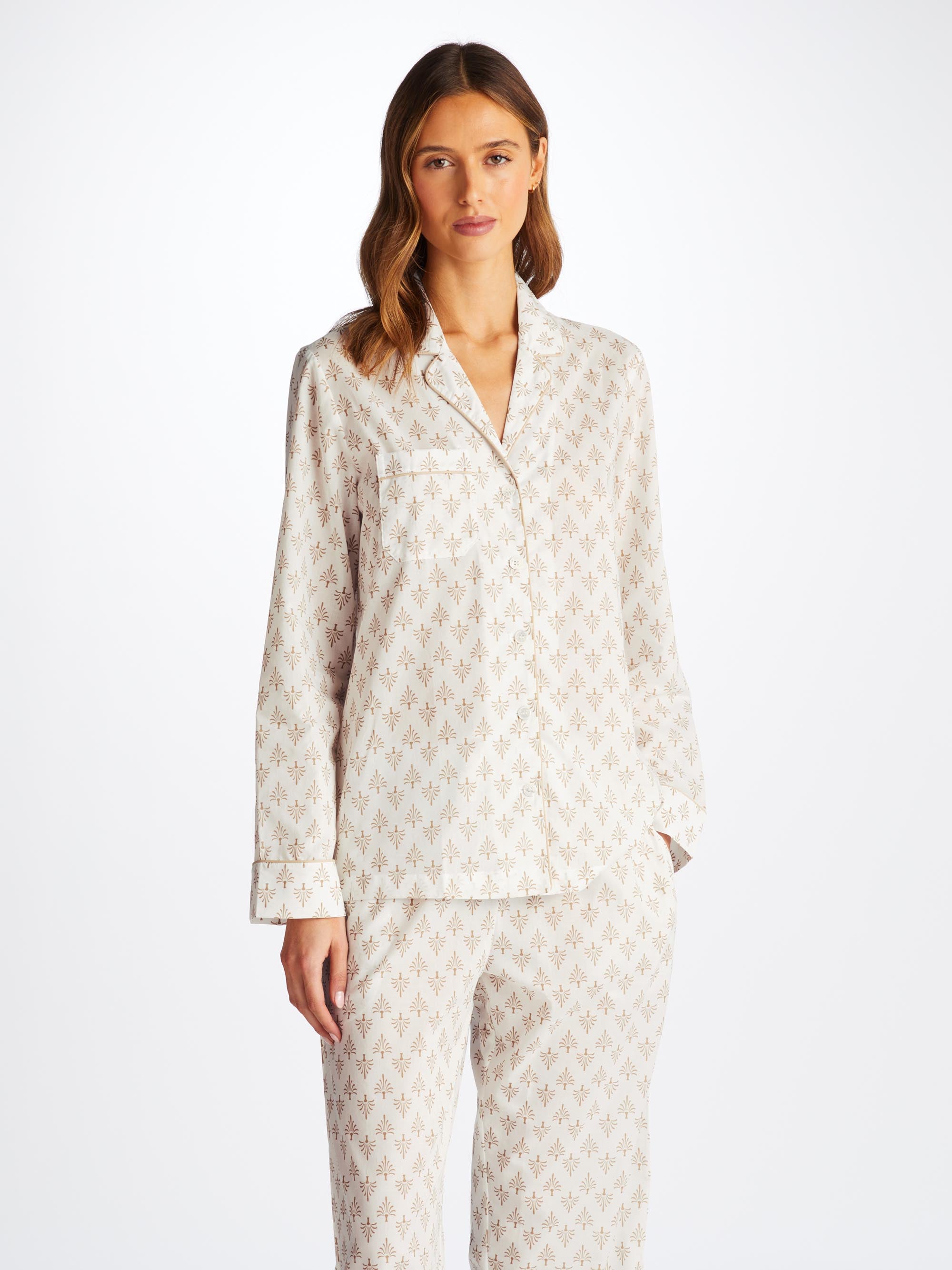 Women's Pajamas Nelson 101 Cotton Batiste White