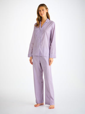 Women's Pajamas Cotton Batiste Lilac Rope Print