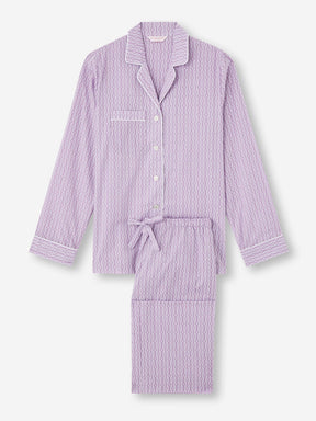 Women's Pajamas Cotton Batiste Lilac Rope Print